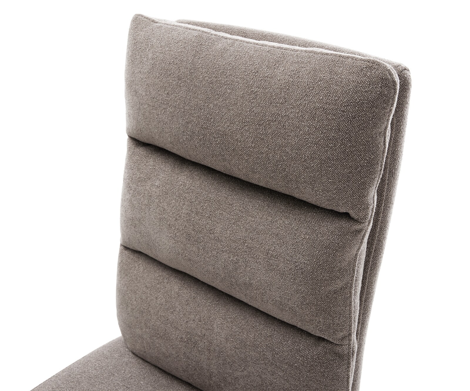 Drehstuhl Pela-Flex Strukturstoff Soft Taupe Holzgestell kantig Natur 360° drehbar Taschenfederkern 3