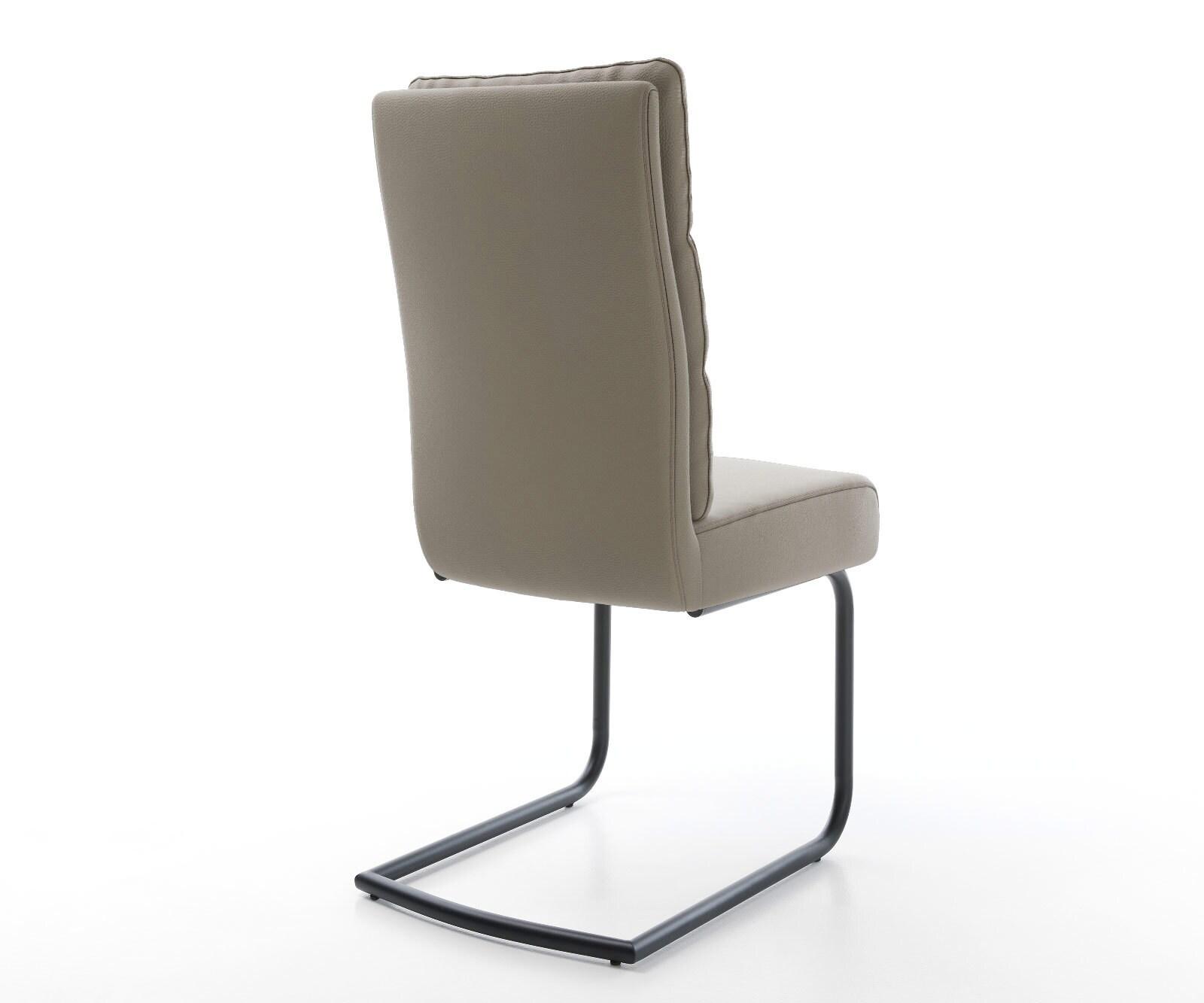 Cantilever Pela-Flex cuir de vache couleur boue pied cantilever rond noir ressorts ensachés 4