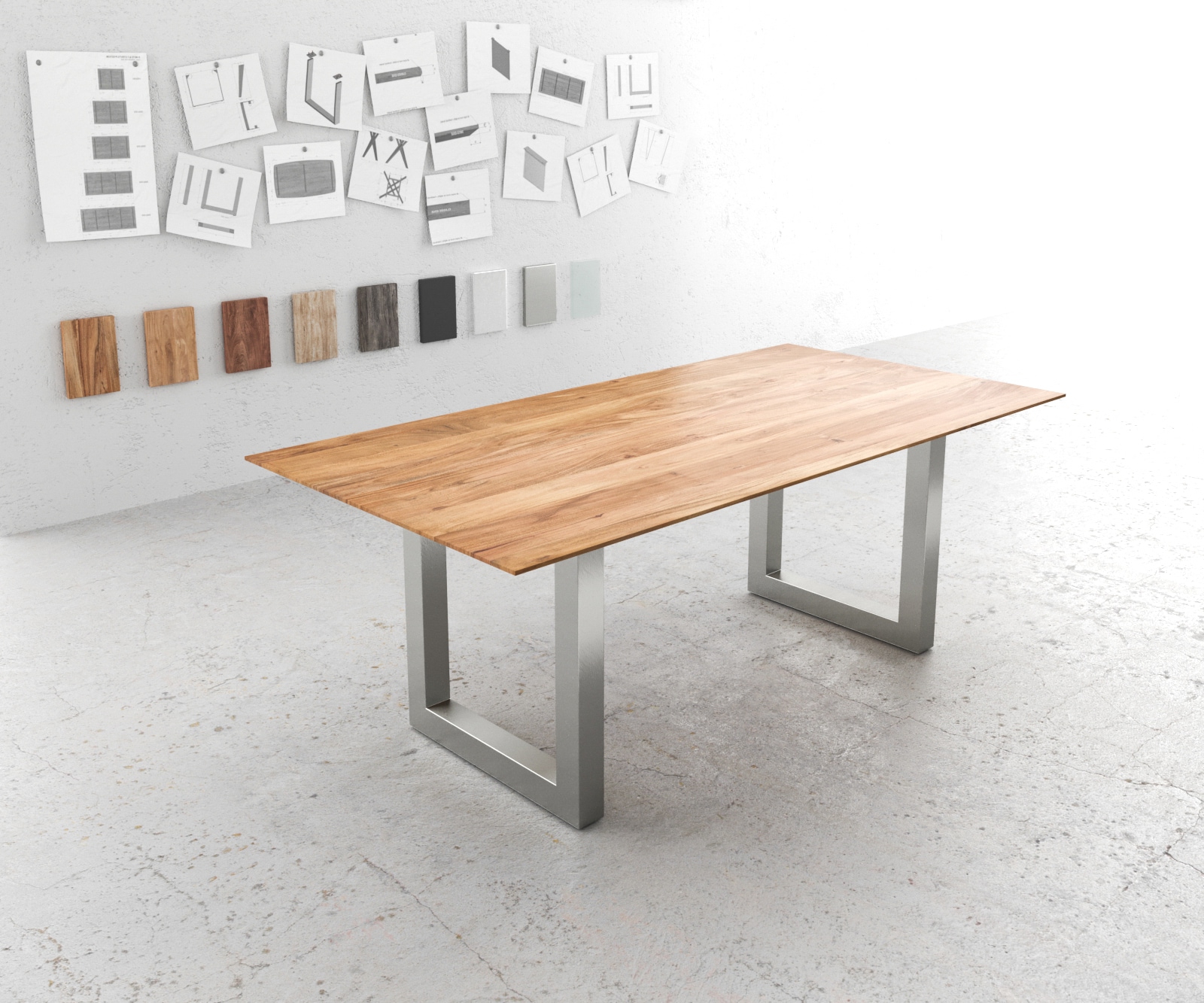 Esstisch Edge Massivholz Schweizer Kante Rechteck 5 Esstisch Edge Massivholz Schweizer Kante Rechteck 5