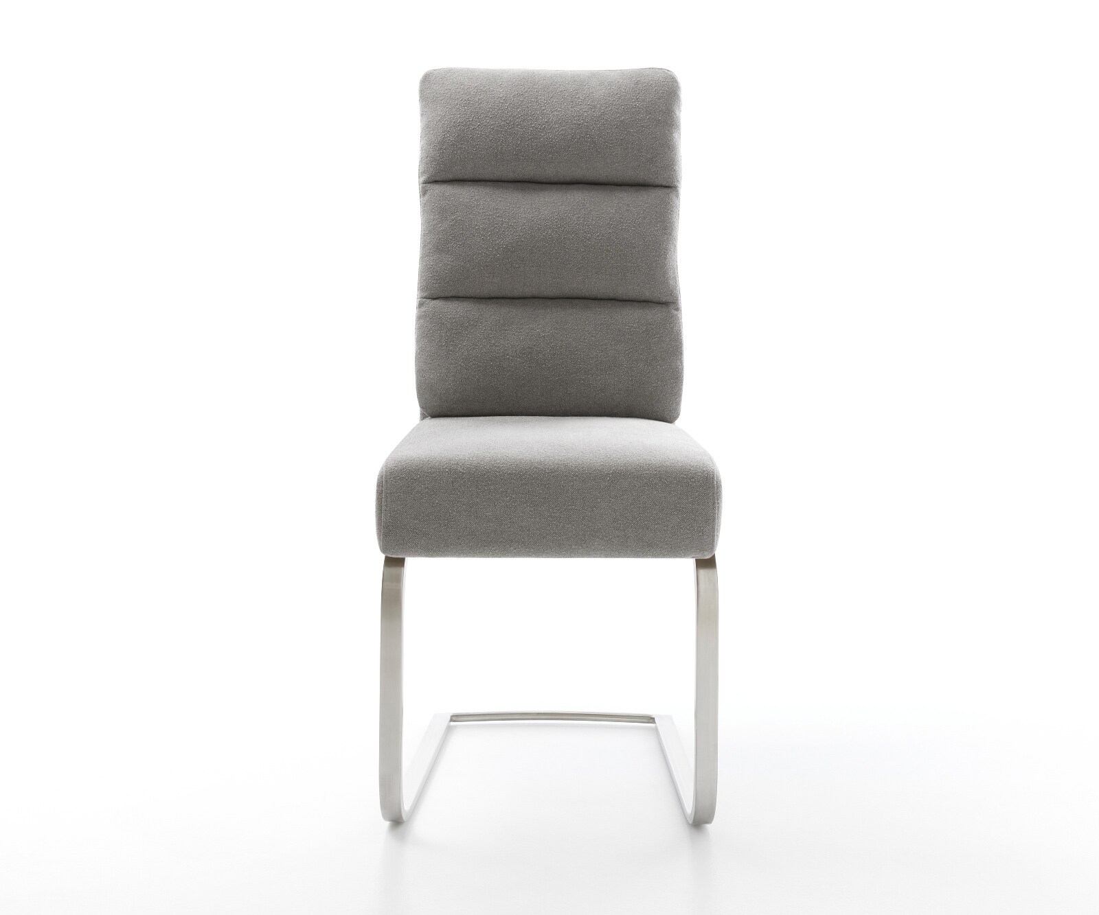 Freischwinger Pela-Flex Strukturstoff Soft Grau Freischwinger flach Edelstahl Taschenfederkern 1