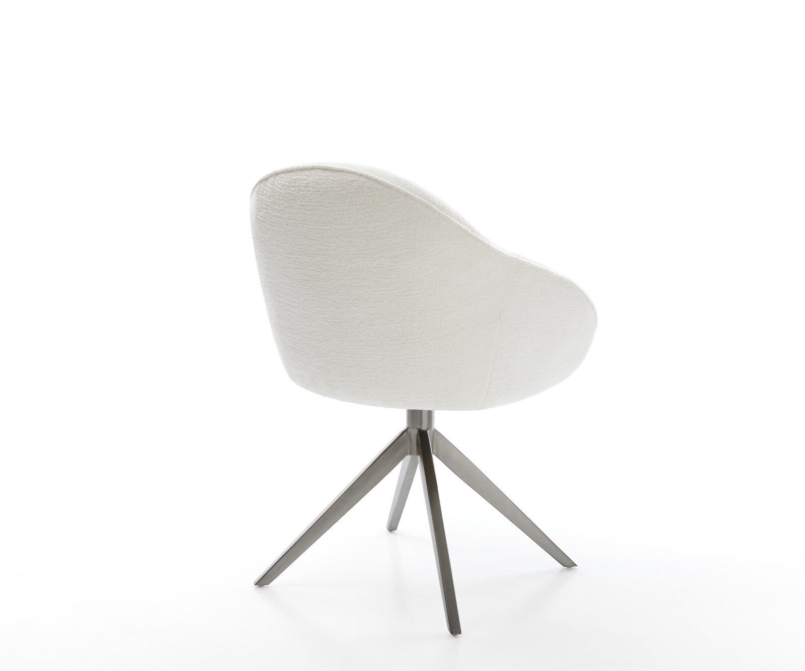 Chaise-pivotante Gaio-Flex bouclé doux beige pied croisé large grafiete pivotement sur 360° fonction bascule 5