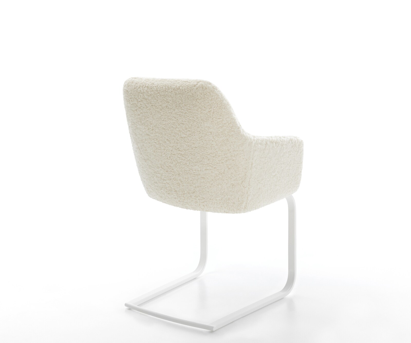 Cantilever Pejo-Flex tissu teddy beige pied cantilever plat blanc resorts ensachés 5