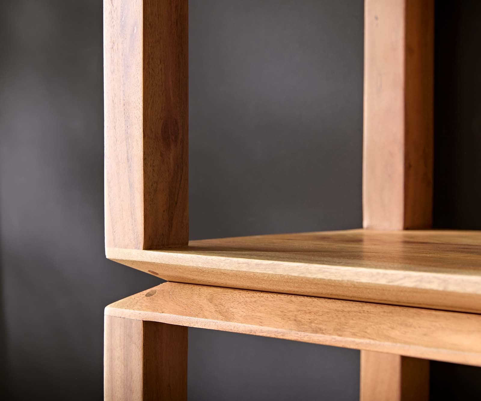 Standregal Sakura 100x200 cm Akazie Natur 5 Fächer 6 Standregal Sakura 100x200 cm Akazie Natur 5 Fächer 6