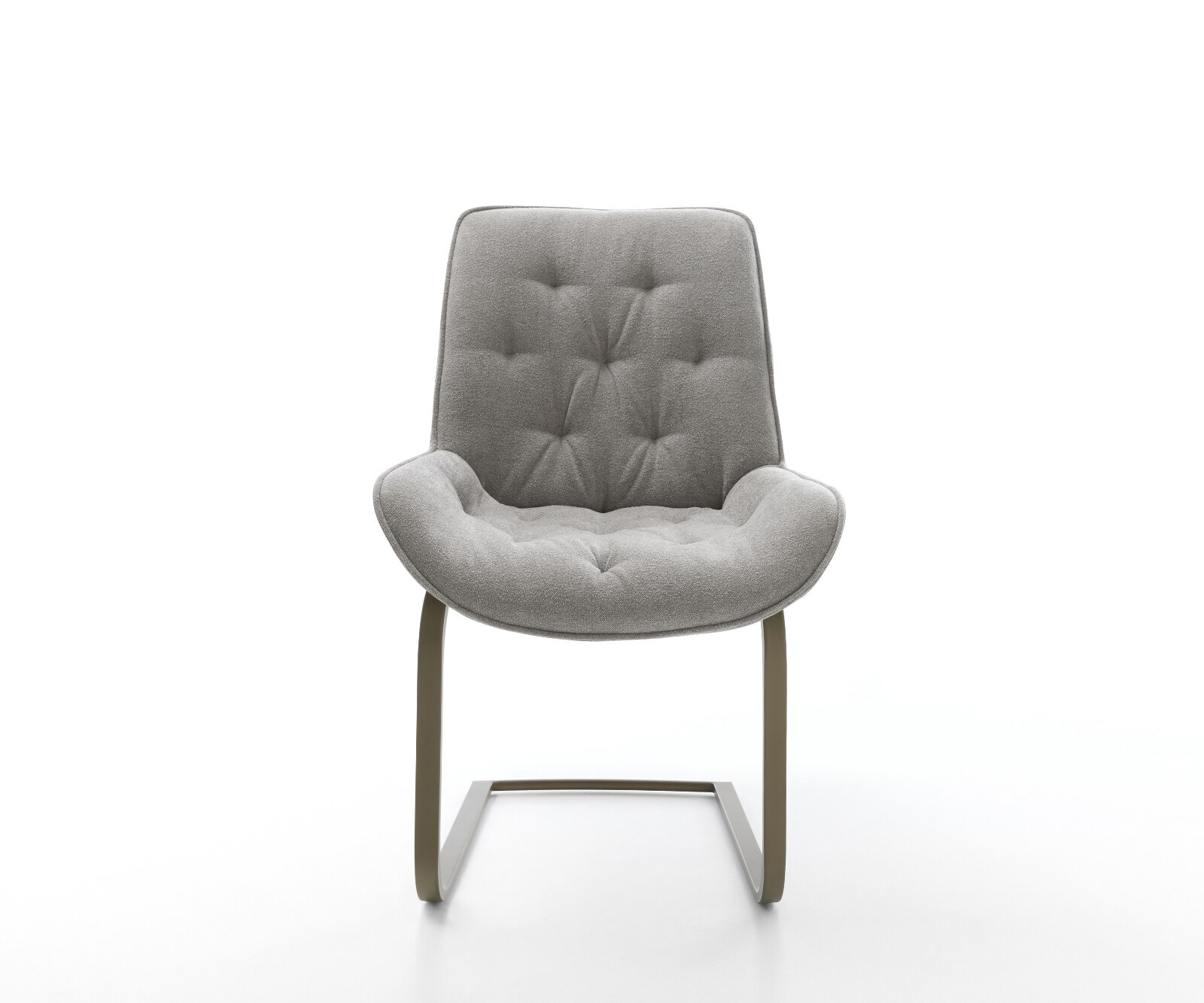 Cantilever Taimi-Flex tissu structuré doux gris pied cantilever plat aspect titane 2