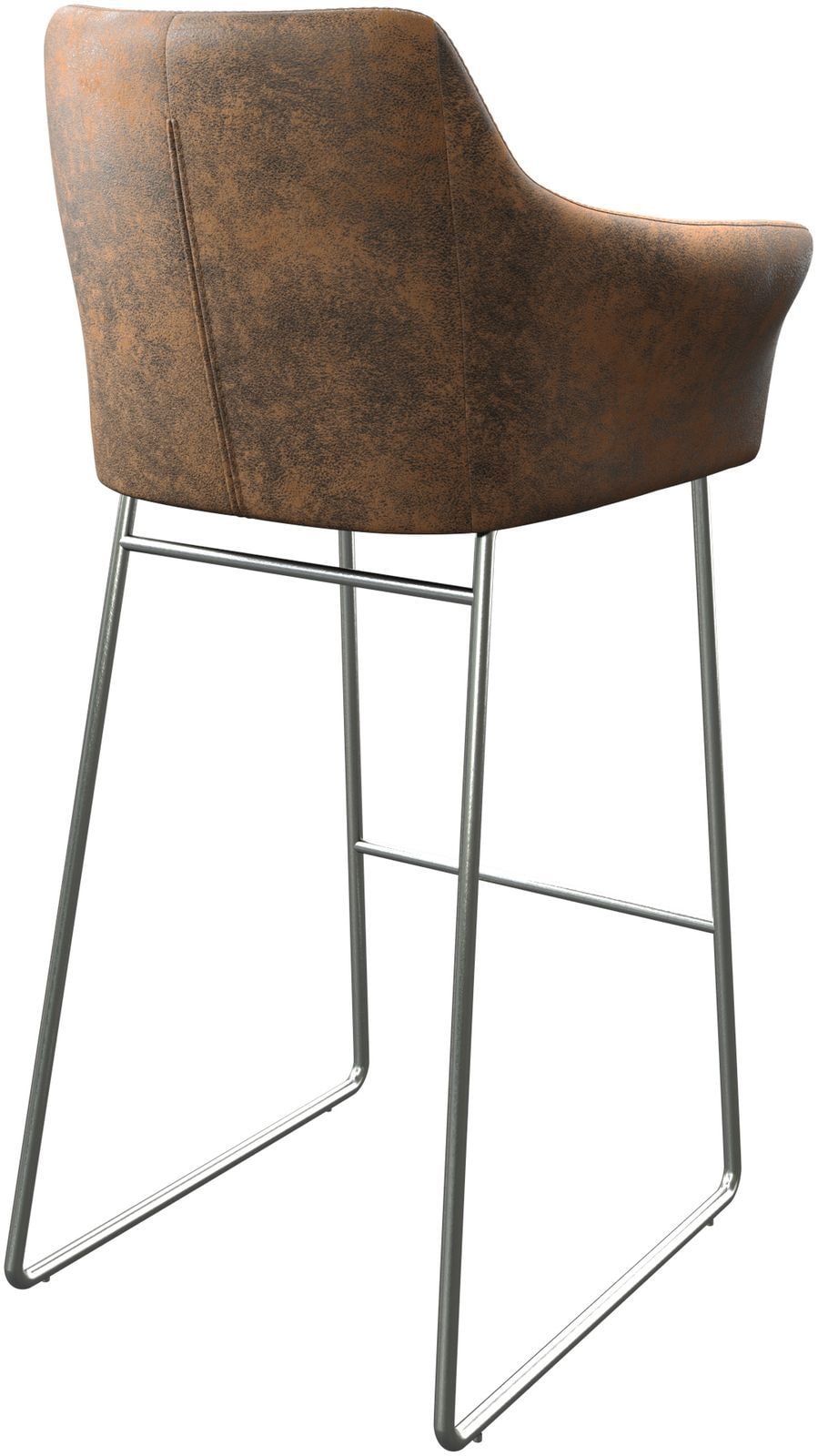 Barstuhl Yulo-Flex Vintage Braun Kufengestell Edelstahl 5 Barstuhl Yulo-Flex Vintage Braun Kufengestell Edelstahl 5