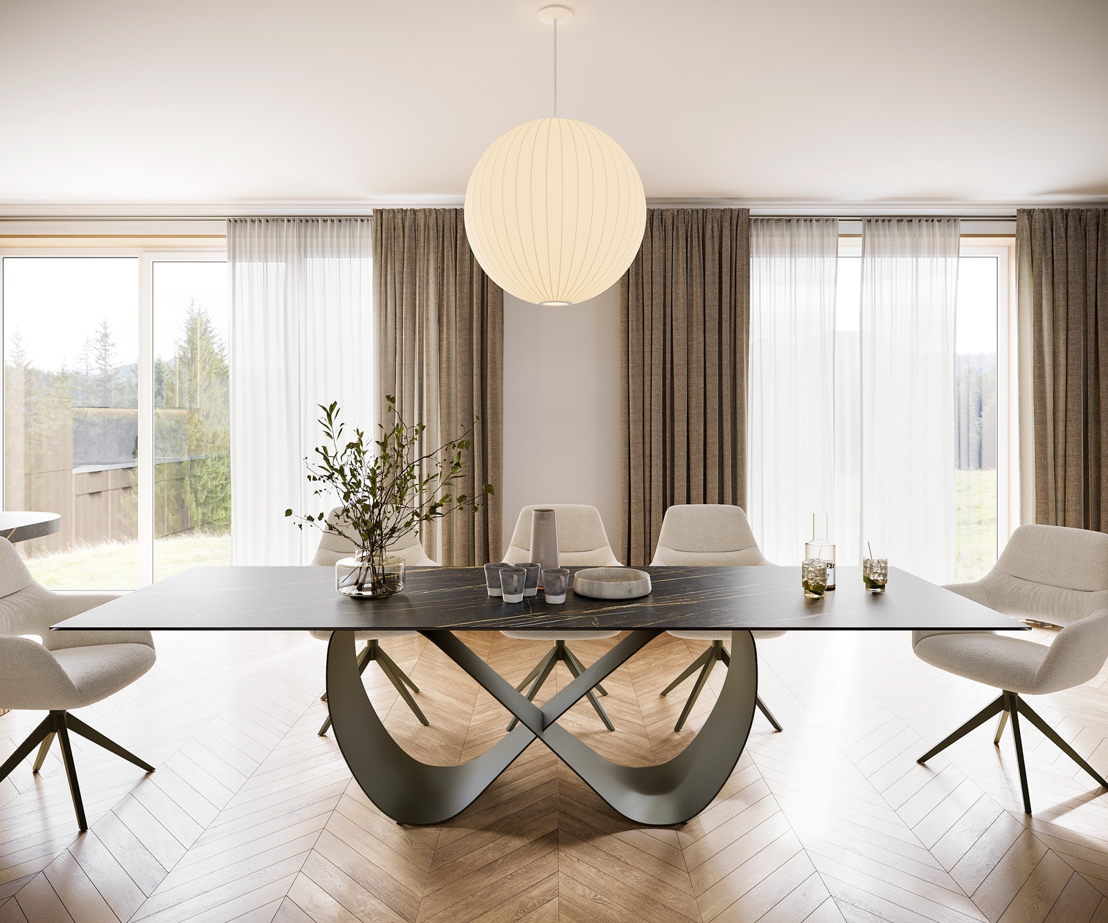 Esstisch Edge 300x100 Keramik Laminam® Noir Desir Braun Infinity Metall Effektfinish Titan 1 Esstisch Edge 300x100 Keramik Laminam® Noir Desir Braun Infinity Metall Effektfinish Titan 1