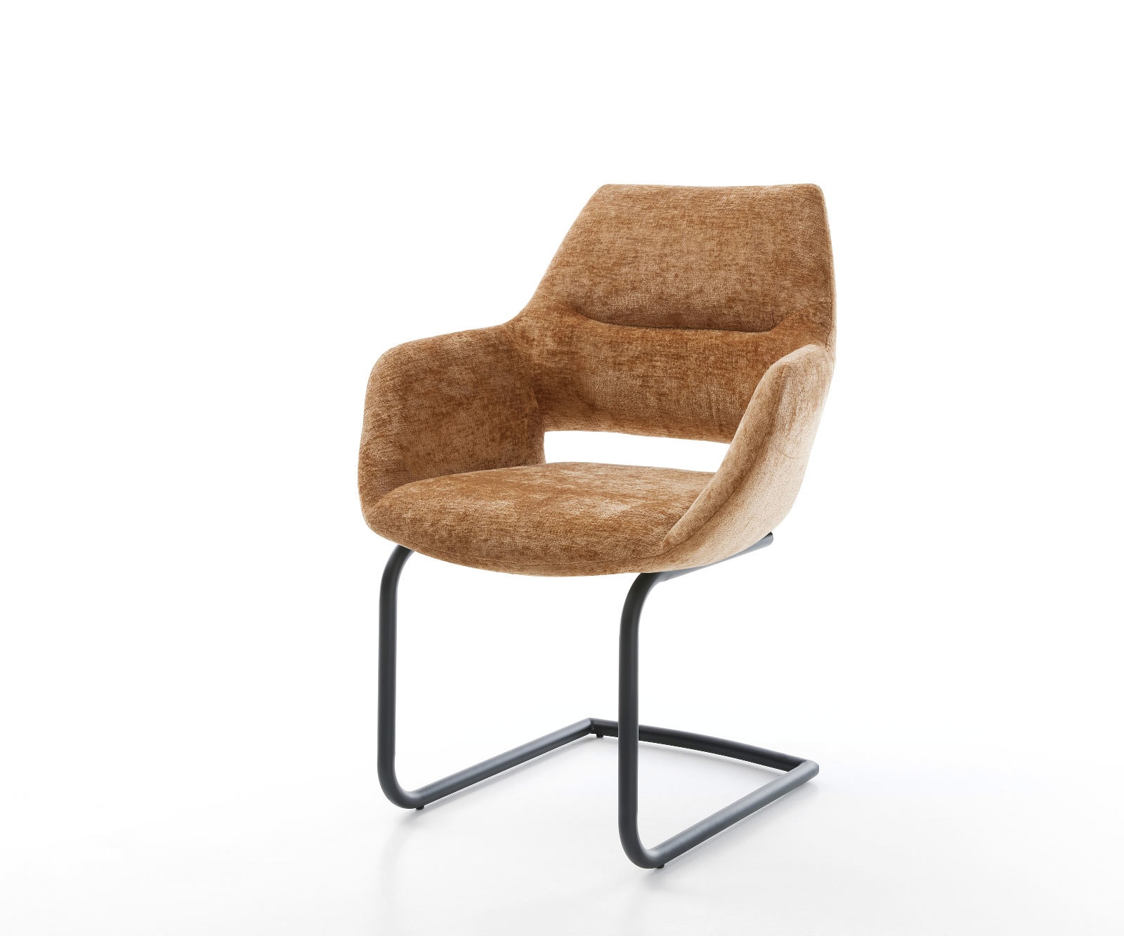 Freischwinger Yago-Flex mit Armlehnen Chenille Rost Freischwinger rund Schwarz Taschenfederkern Freischwinger Yago-Flex mit Armlehnen Chenille Rost Freischwinger rund Schwarz Taschenfederkern