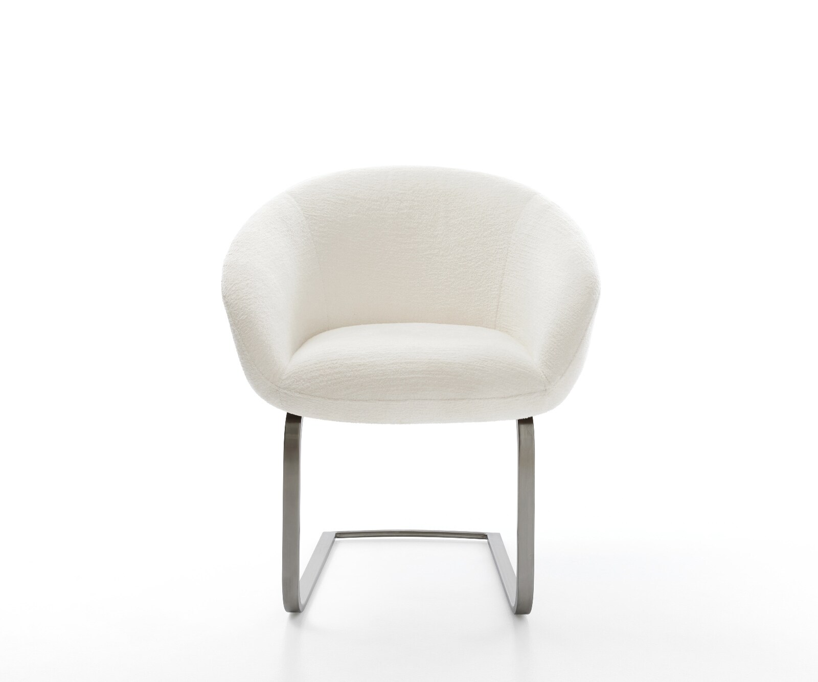 Cantilever Vinka-Flex avec accoudoirs bouclé doux beige pied cantilever plat grafiete resorts ensachés 2