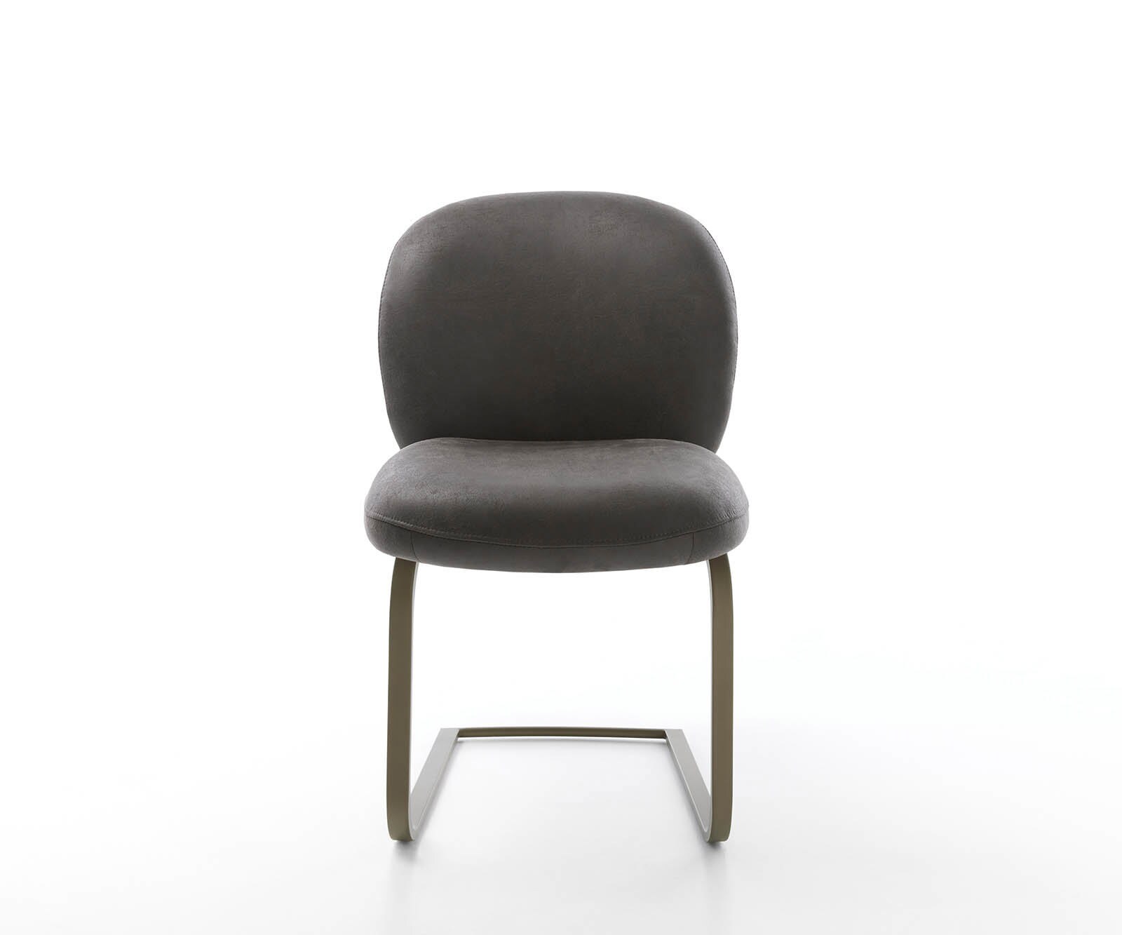 Freischwinger Nube-Flex Mikrofaser Anthrazit Vintage Freischwinger flach Effektfinish Titan Taschenfederkern 2