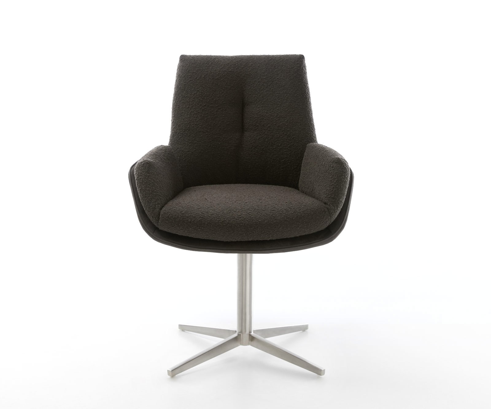 Drehstuhl Clea-Flex Materialmix Schwarz Fußkreuz Edelstahl 360° drehbar 1 Drehstuhl Clea-Flex Materialmix Schwarz Fußkreuz Edelstahl 360° drehbar 1