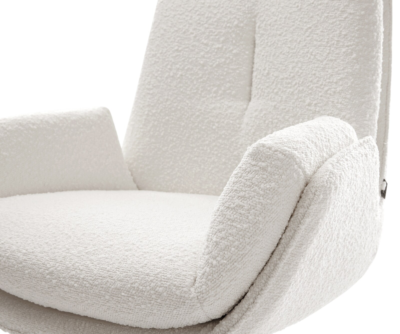 Freischwinger Clea-Flex Bouclé Creme-Weiß Freischwinger flach Weiß 3