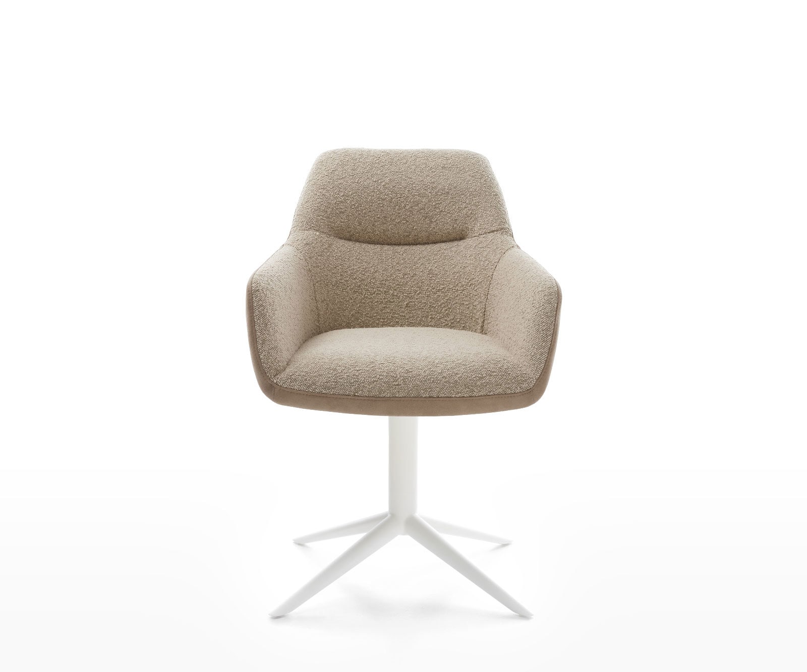 Chaise-pivotante Pejo-Flex tissu mixte couleur boue pied de chaise 4 branches blanc pivotement sur 360° fonction bascule ressorts ensachés 1 Chaise-pivotante Pejo-Flex tissu mixte couleur boue pied de chaise 4 branches blanc pivotement sur 360° fonction bascule ressorts ensachés 1