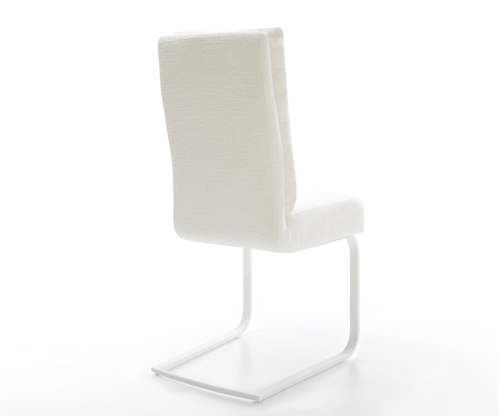 Freischwinger Pela-Flex Bouclé Soft Beige Freischwinger flach Weiß Taschenfederkern 5