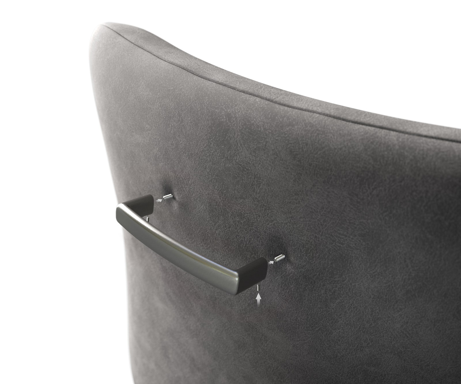 Stuhlgriff Flex-Flach Edelstahl Silber 2 Stuhlgriff Flex-Flach Edelstahl Silber 2