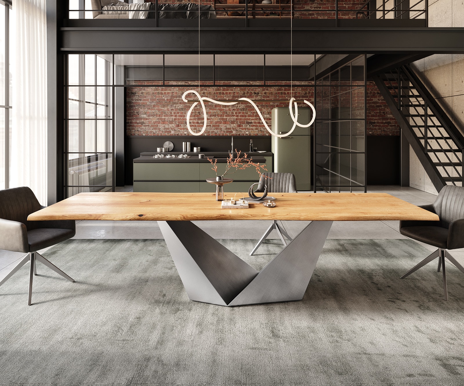 Tischgestell Prisma Metallic Silber 2 Tischgestell Prisma Metallic Silber 2