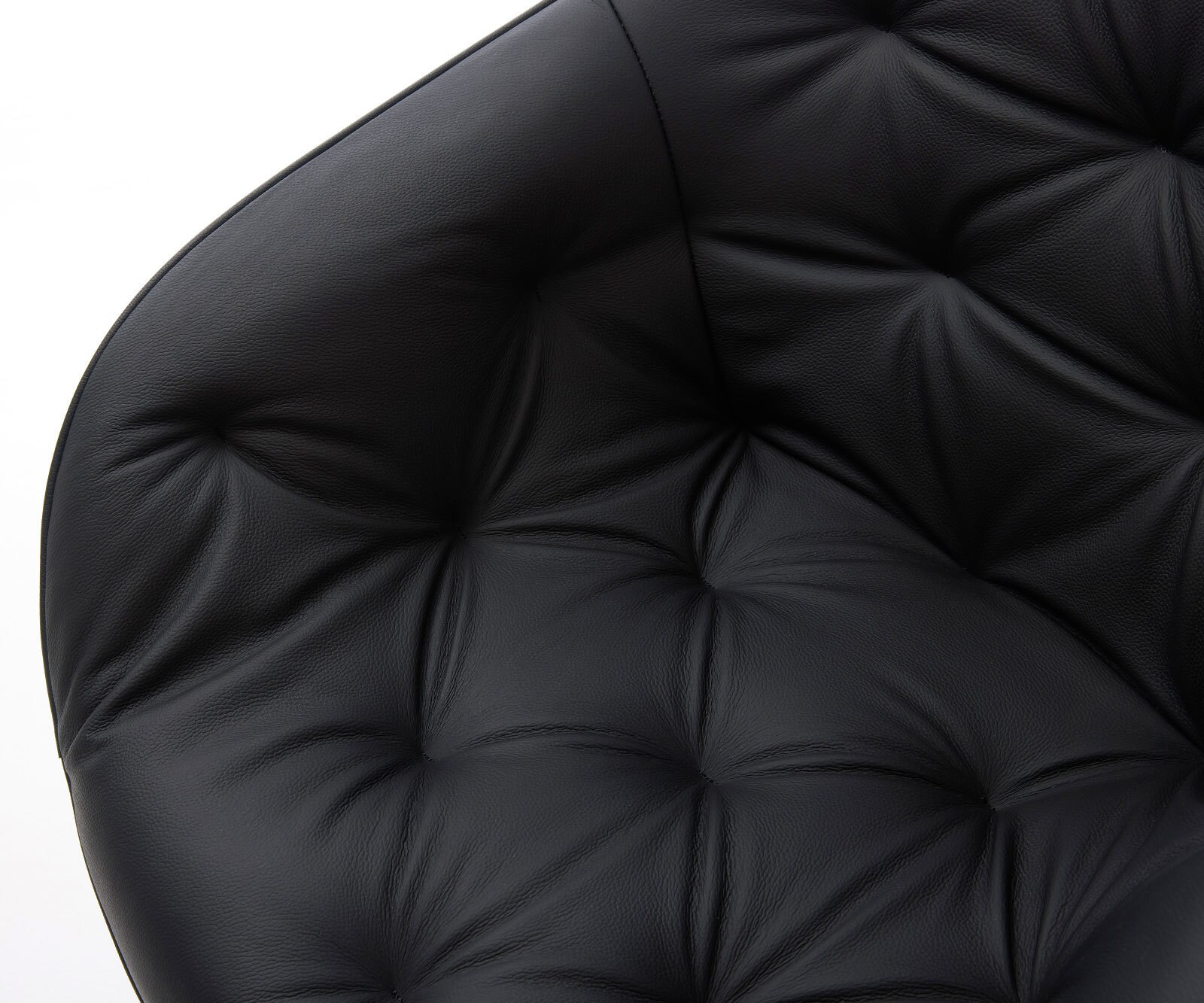 Chaise-pivotante Gaio-Flex cuir de vache noir pied croisé large noir pivotement sur 360° fonction bascule 4