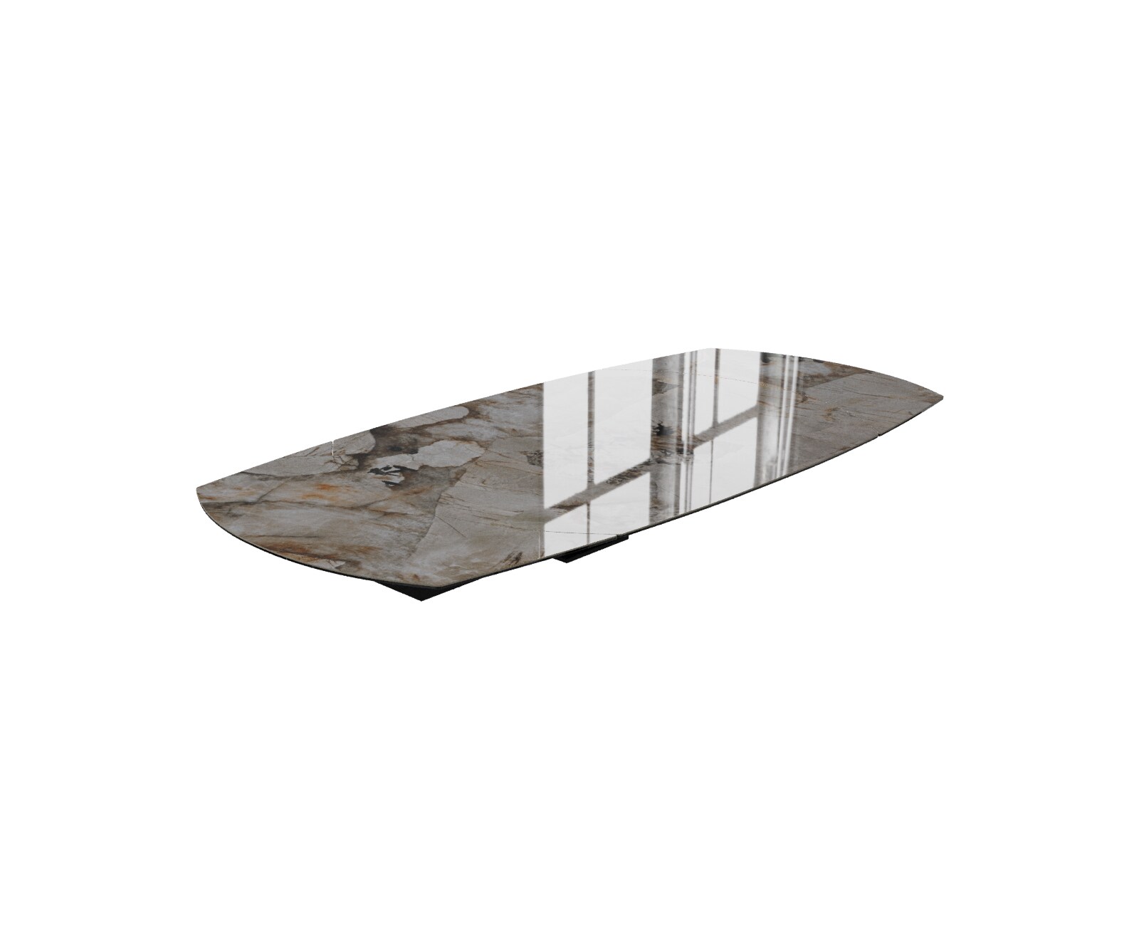 Esstischplatte Edge Boot 130-200x100 cm Keramik Patagonia Poliert ausziehbar
