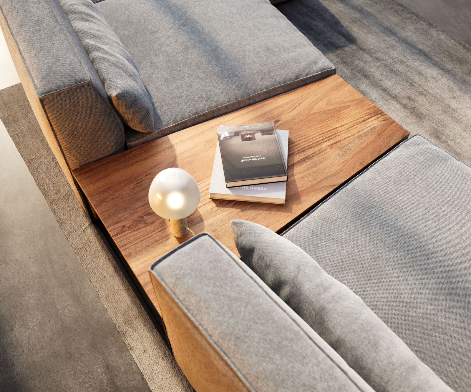 Beistelltisch Tatius 120x40/70 Akazie Natur Gestell schwarz passend zu Sirpio Trapeztisch 4