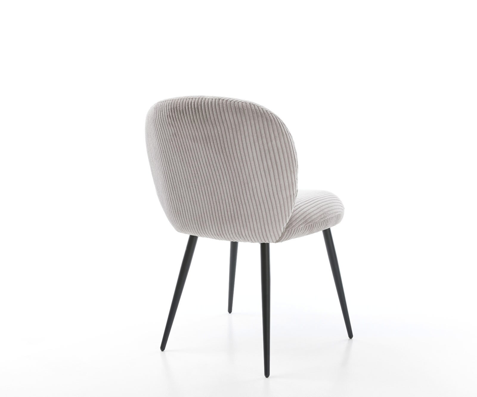 Esszimmerstuhl Nube-Flex Cord Silbergrau 4-Fuß konisch Schwarz Taschenfederkern 5