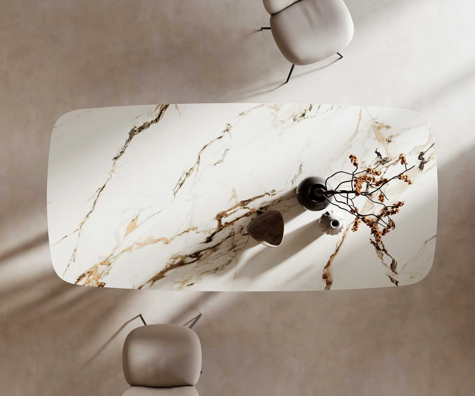 Esstisch Edge Boot 240x120 Keramik Calacatta Luxe Weiß-Gold-Grau Spider Flachstahl Edelstahl 6 Esstisch Edge Boot 240x120 Keramik Calacatta Luxe Weiß-Gold-Grau Spider Flachstahl Edelstahl 6