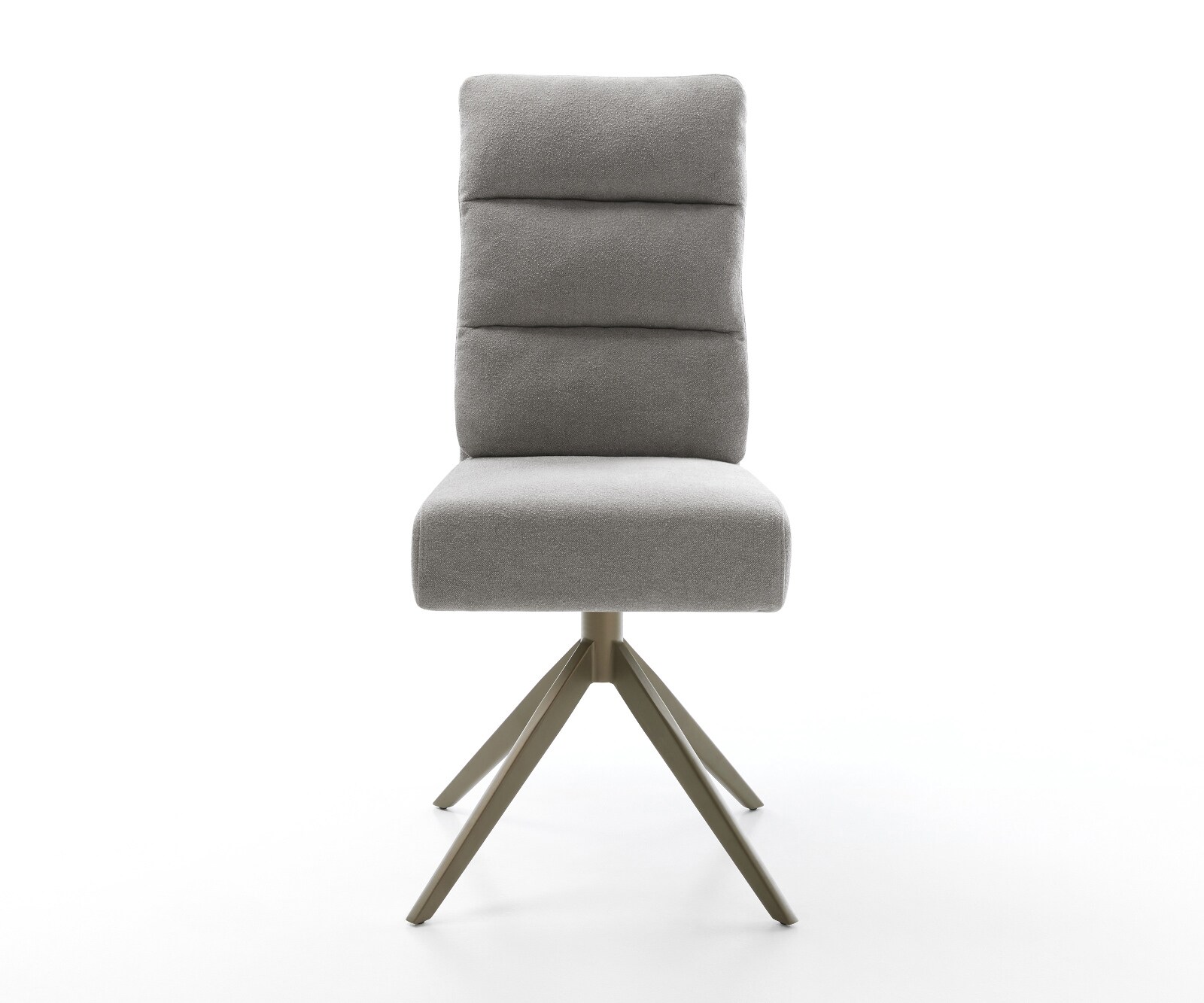 Drehstuhl Pela-Flex Strukturstoff Soft Grau Kreuzgestell breit Effektfinish Titan 360° drehbar Wippfunktion Taschenfederkern 1