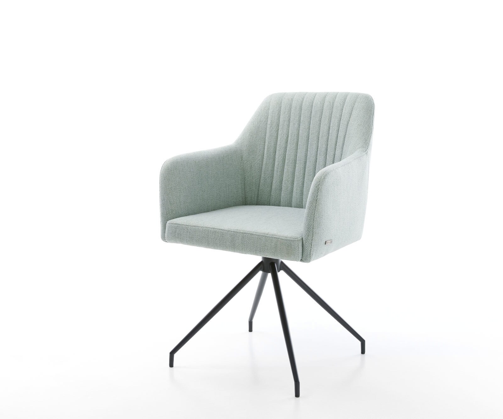 Drehstuhl Greg-Flex Stripes Mint Kreuzgestell konisch Schwarz 180° drehbar