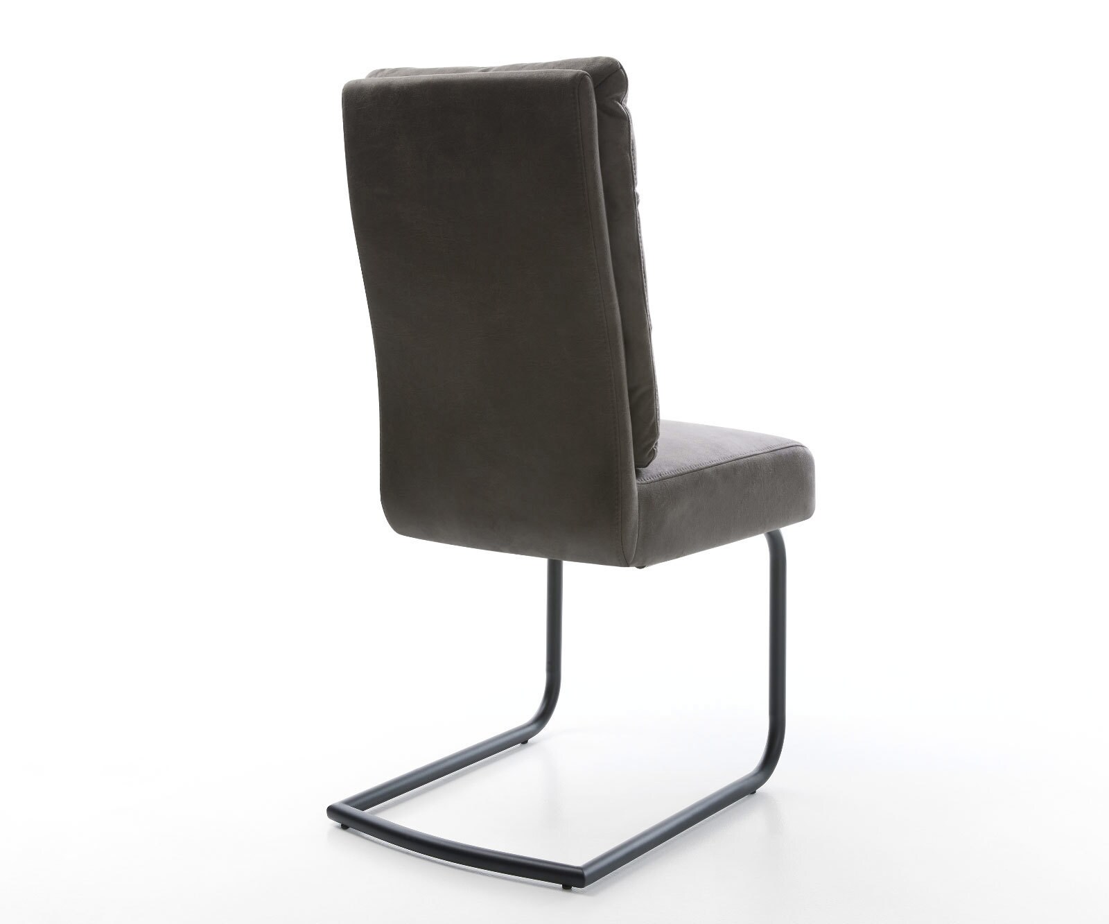 Cantilever Pela-Flex microvelours anthracite vintage pied cantilever rond noir ressorts ensachés 5