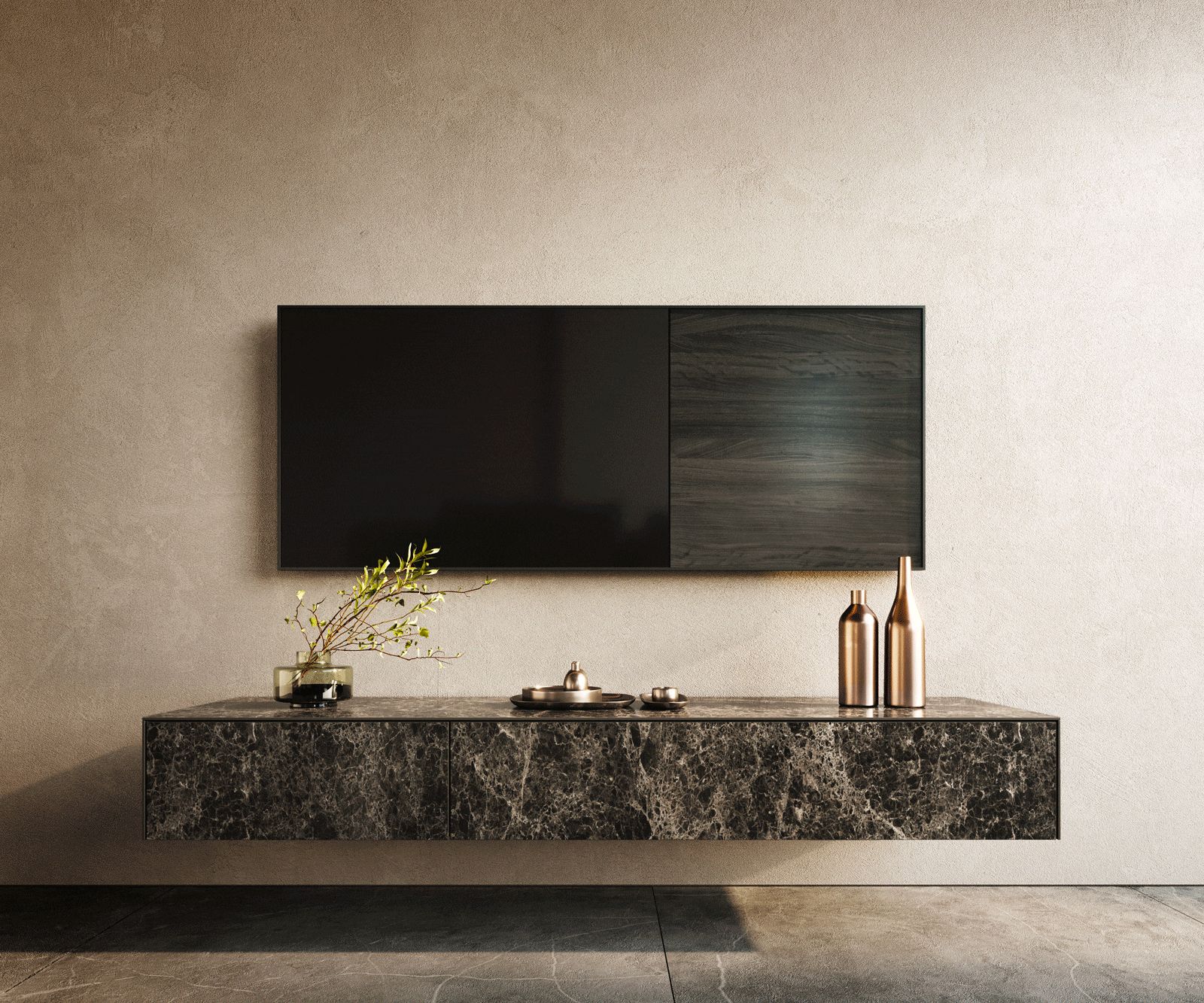 Lowboard Cuor 150 cm Keramik Laminam® Emperador Extra Lucidato Dunkelbraun 1 Klappe 1 Schubfach Schwebend 1 Lowboard Cuor 150 cm Keramik Laminam® Emperador Extra Lucidato Dunkelbraun 1 Klappe 1 Schubfach Schwebend 1