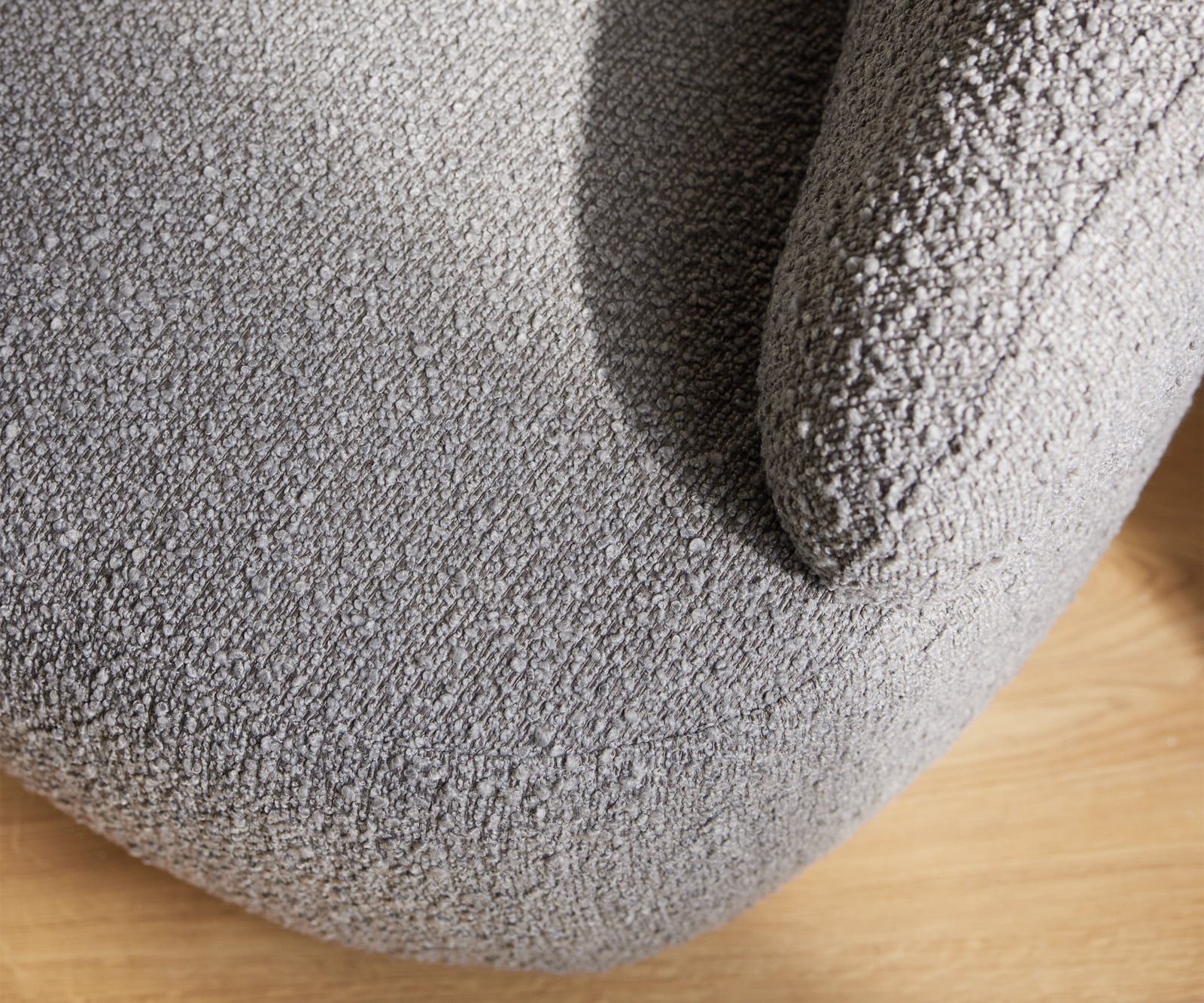 Loungesessel Nova 88x88 cm Bouclé Silbergrau 5 Loungesessel Nova 88x88 cm Bouclé Silbergrau 5