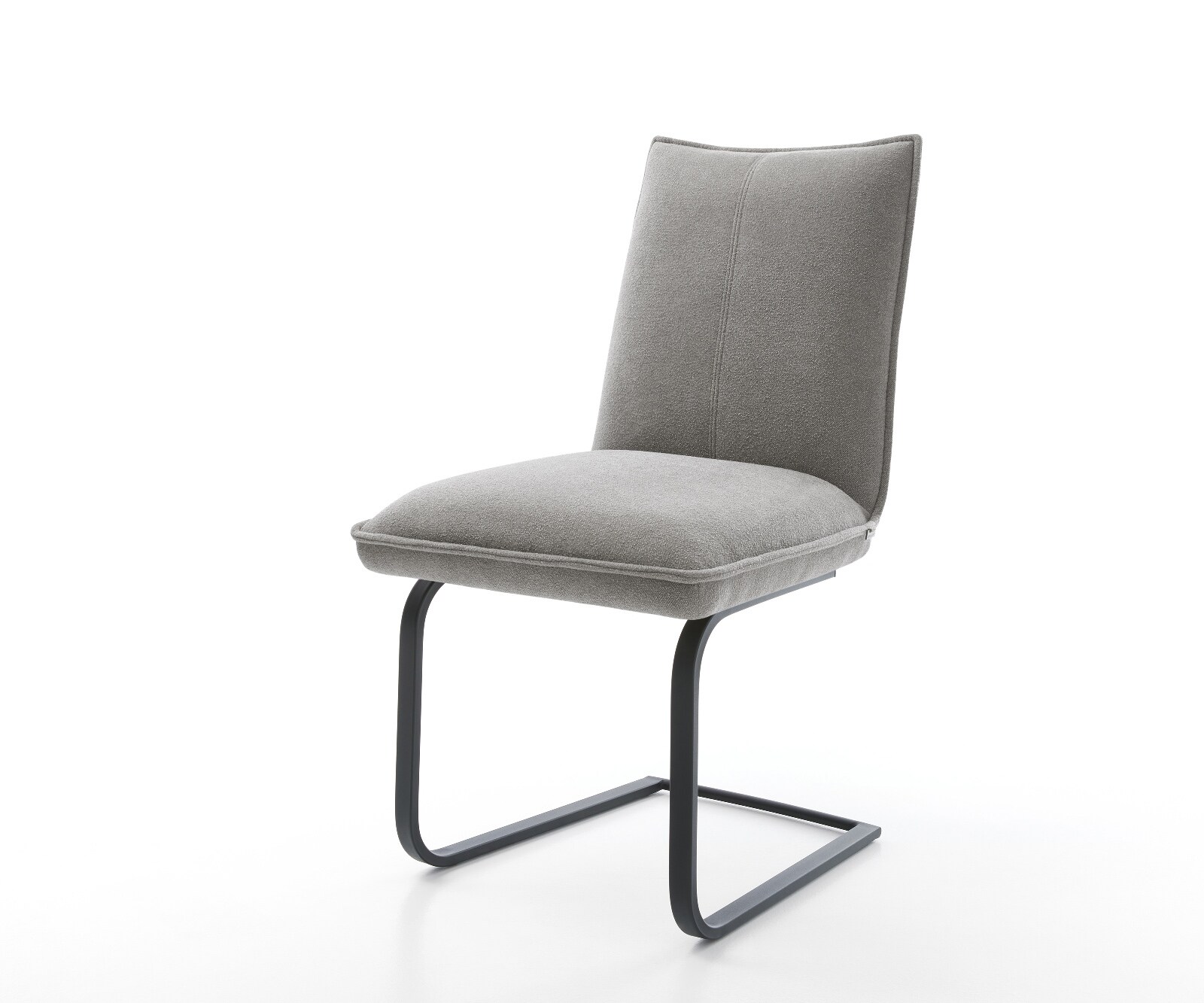 Freischwinger Lelio-Flex Strukturstoff Soft Grau Freischwinger flach Schwarz Taschenfederkern 1