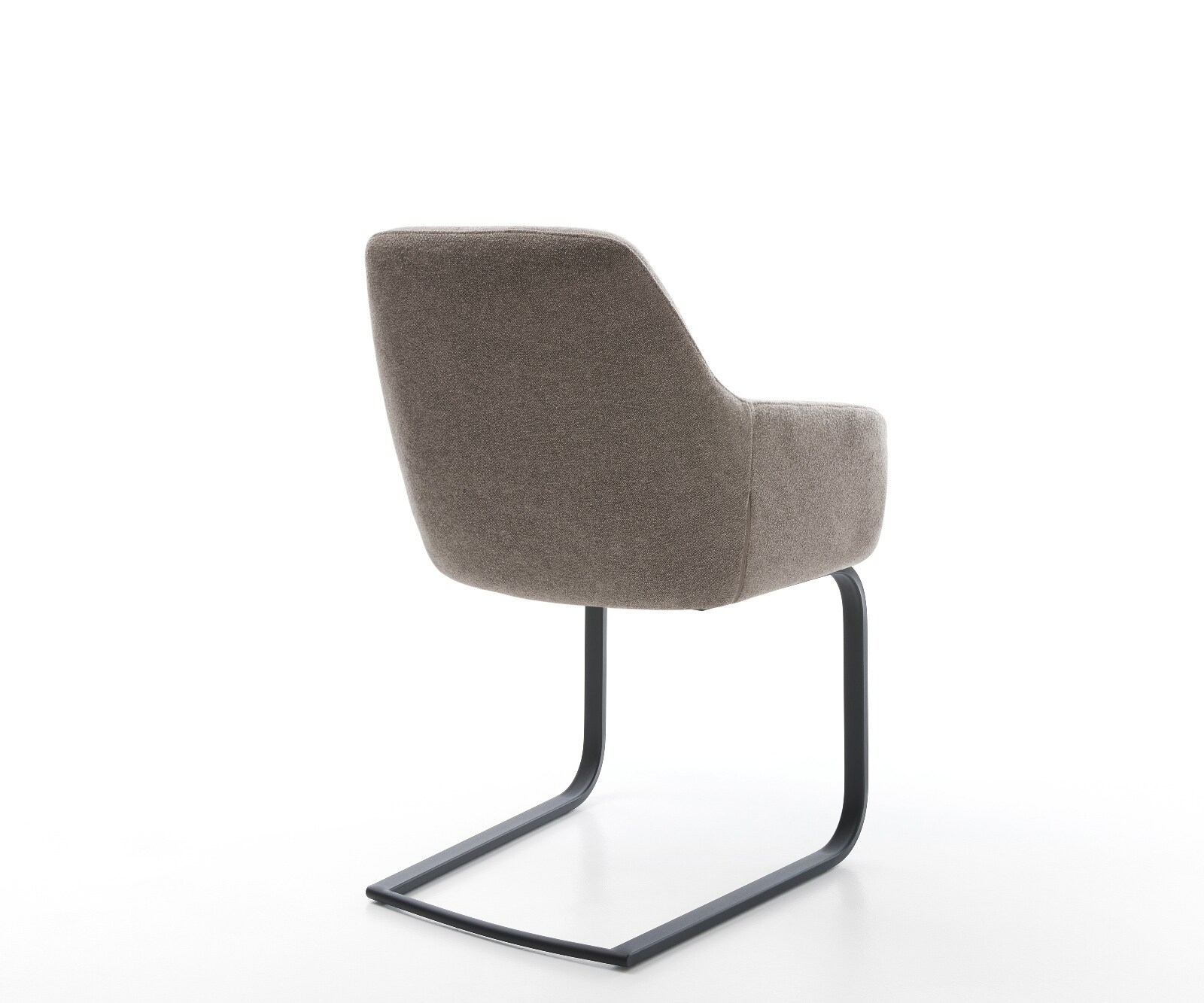 Cantilever Pejo-Flex tissu structuré doux taupe pied cantilever plat noir ressorts ensachés 4