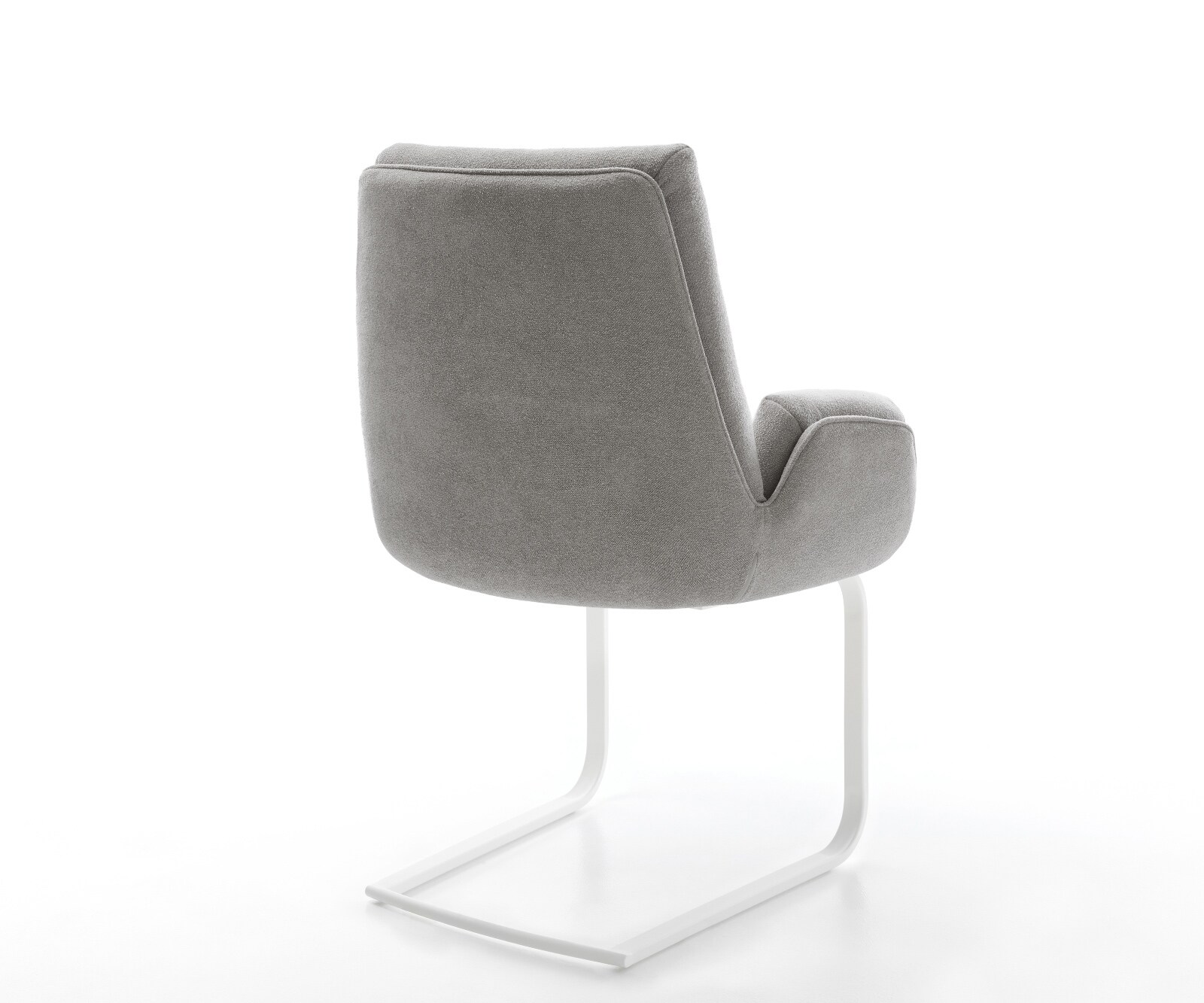 Cantilever Clea-Flex tissu structuré doux gris pied cantilever plat blanc 4