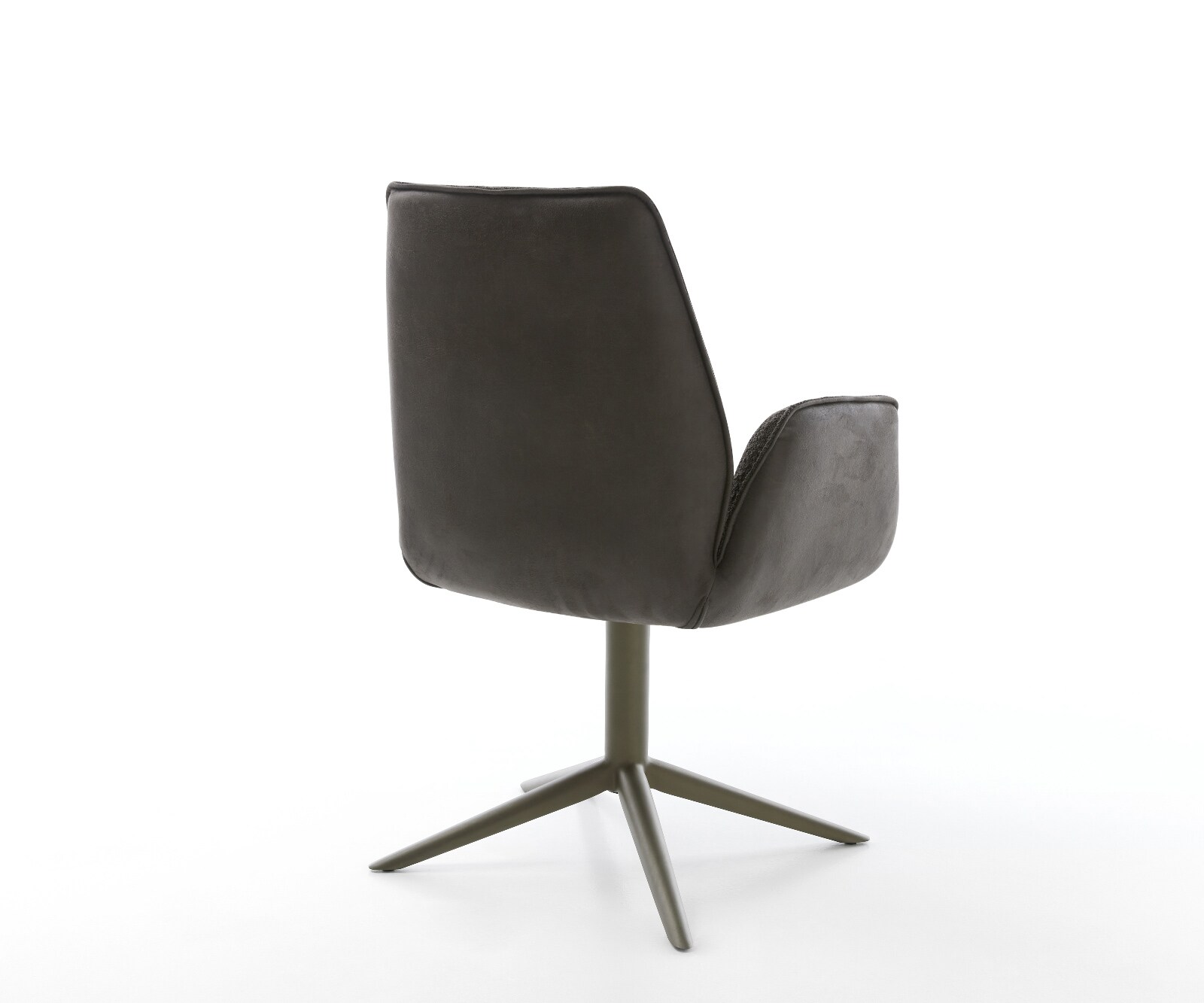 Chaise-pivotante Zoa-Flex tissu mixte noir pied de chaise 4 branches aspect titane pivotement sur 360° fonction bascule ressorts ensachés 4