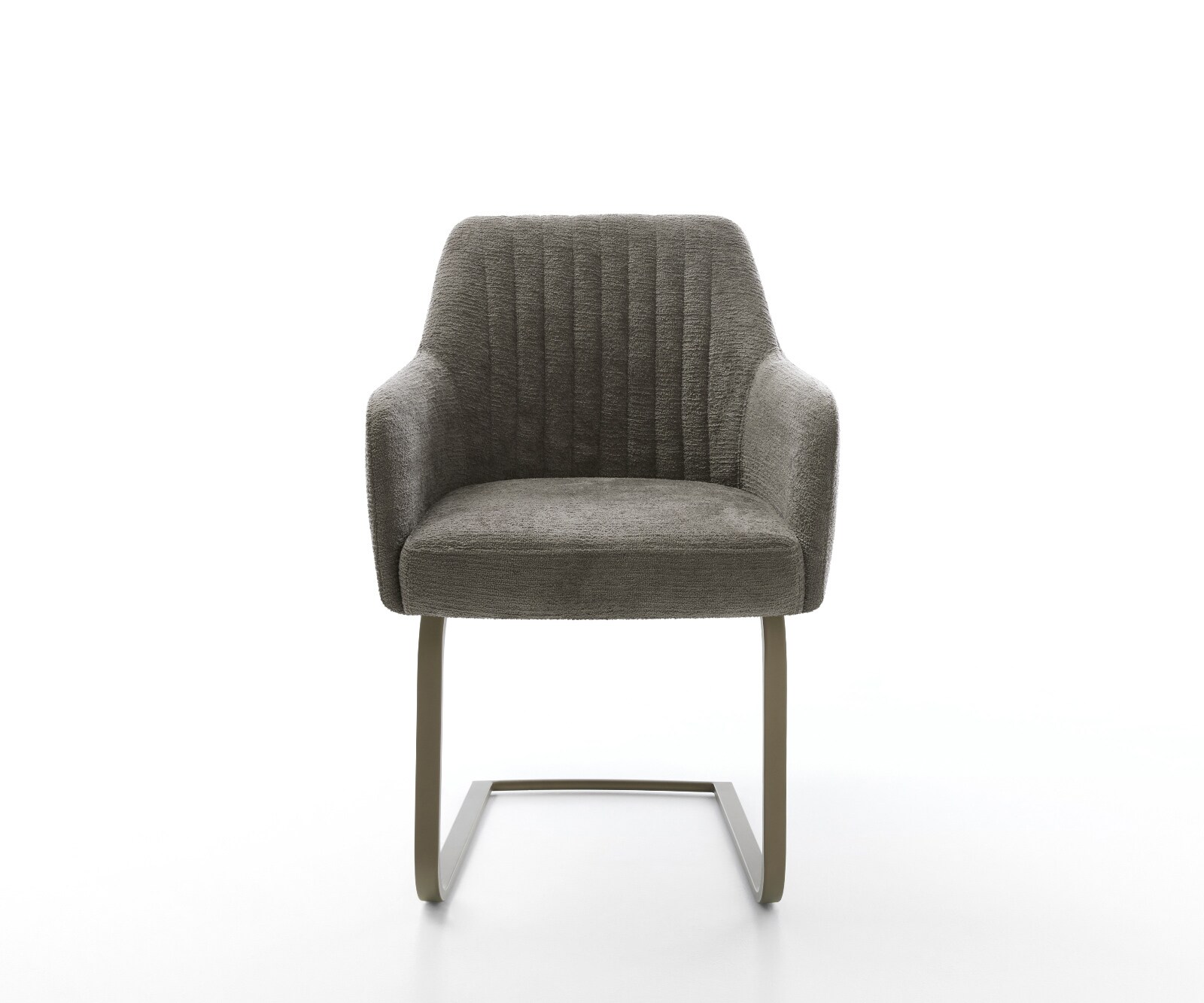 Cantilever Greg-Flex bouclé doux couleur boue pied cantilever plat aspect titane resorts ensachés 1