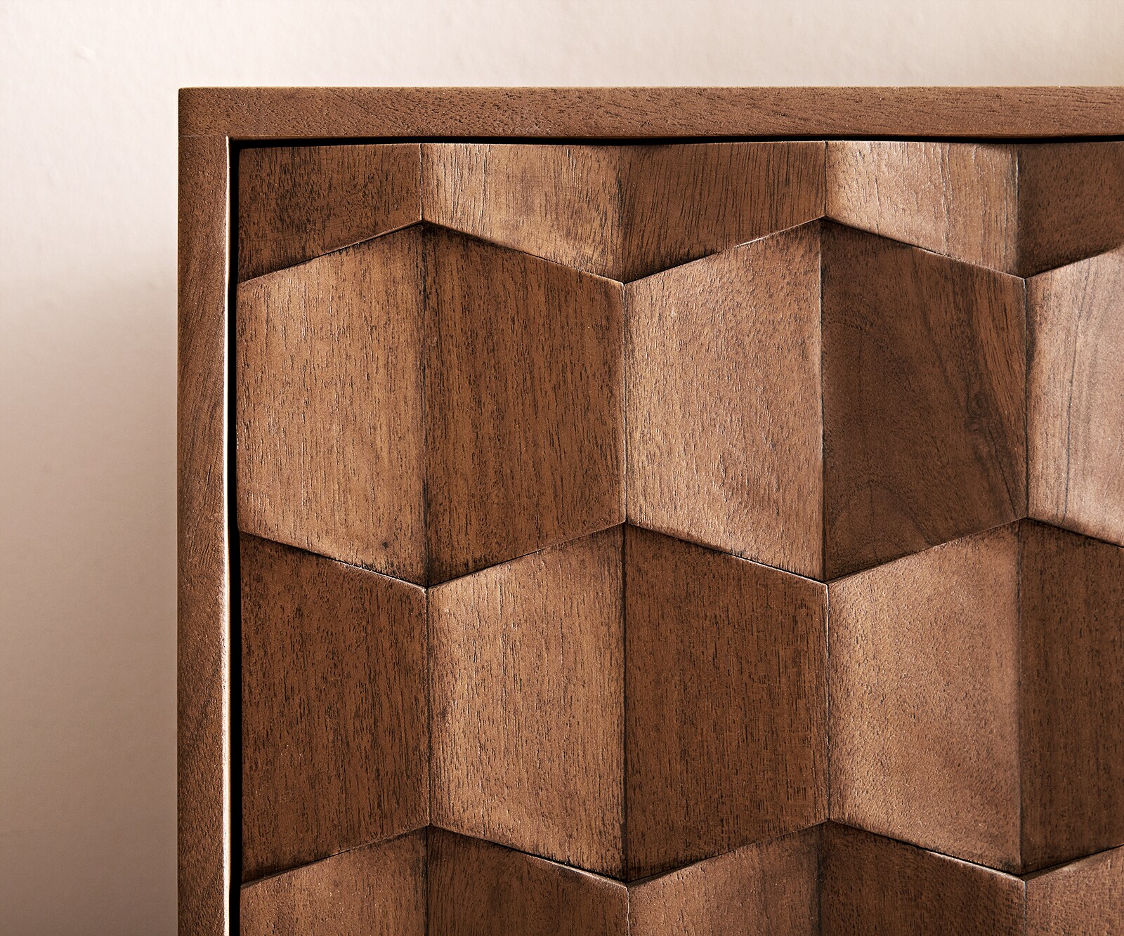 Buffet Fevo 175 cm acacia marron 2 portes 3 tiroirs Pied-L 6