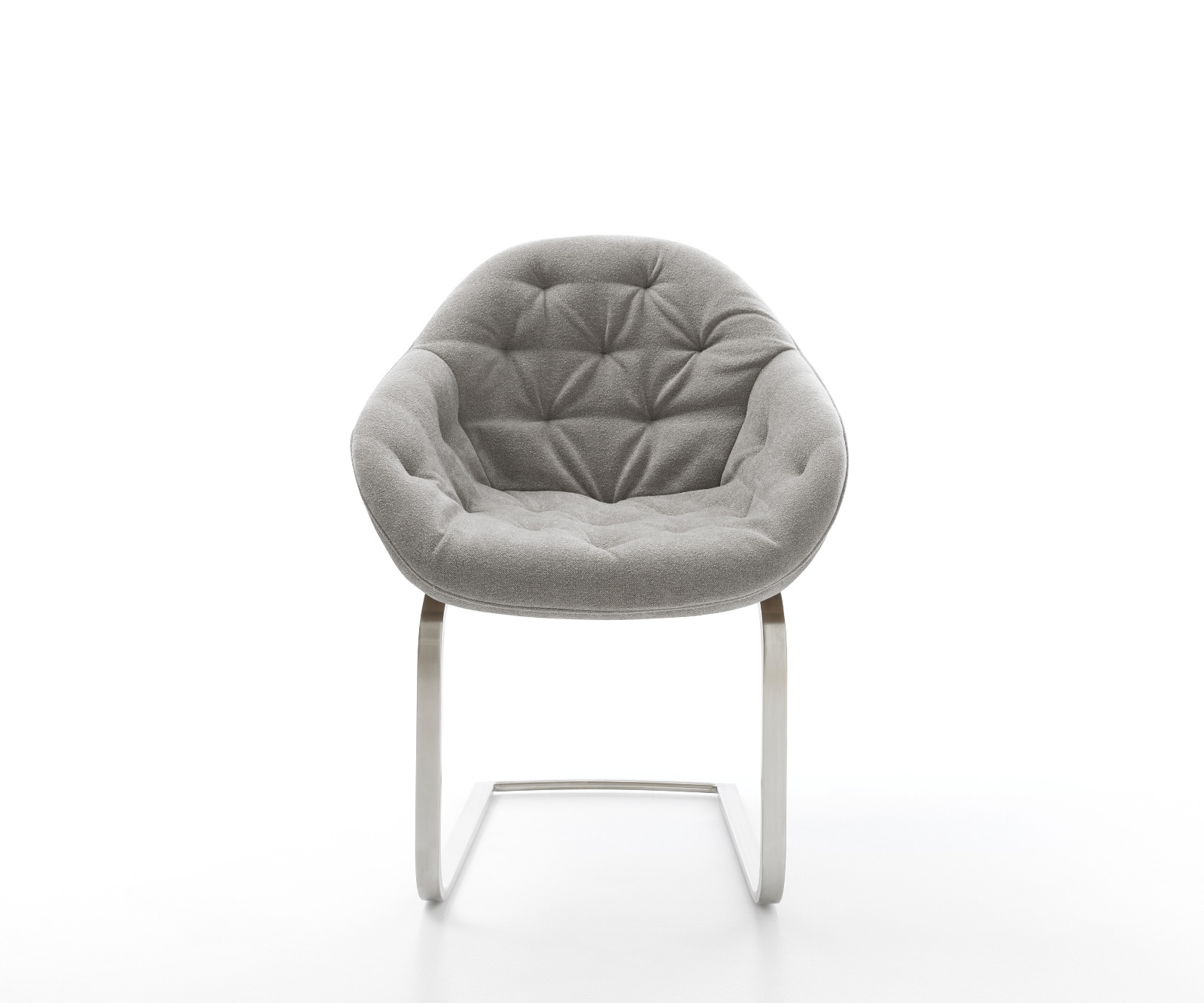 Cantilever Gaio-Flex tissu structuré doux gris pied cantilever plat acier inoxydable 2