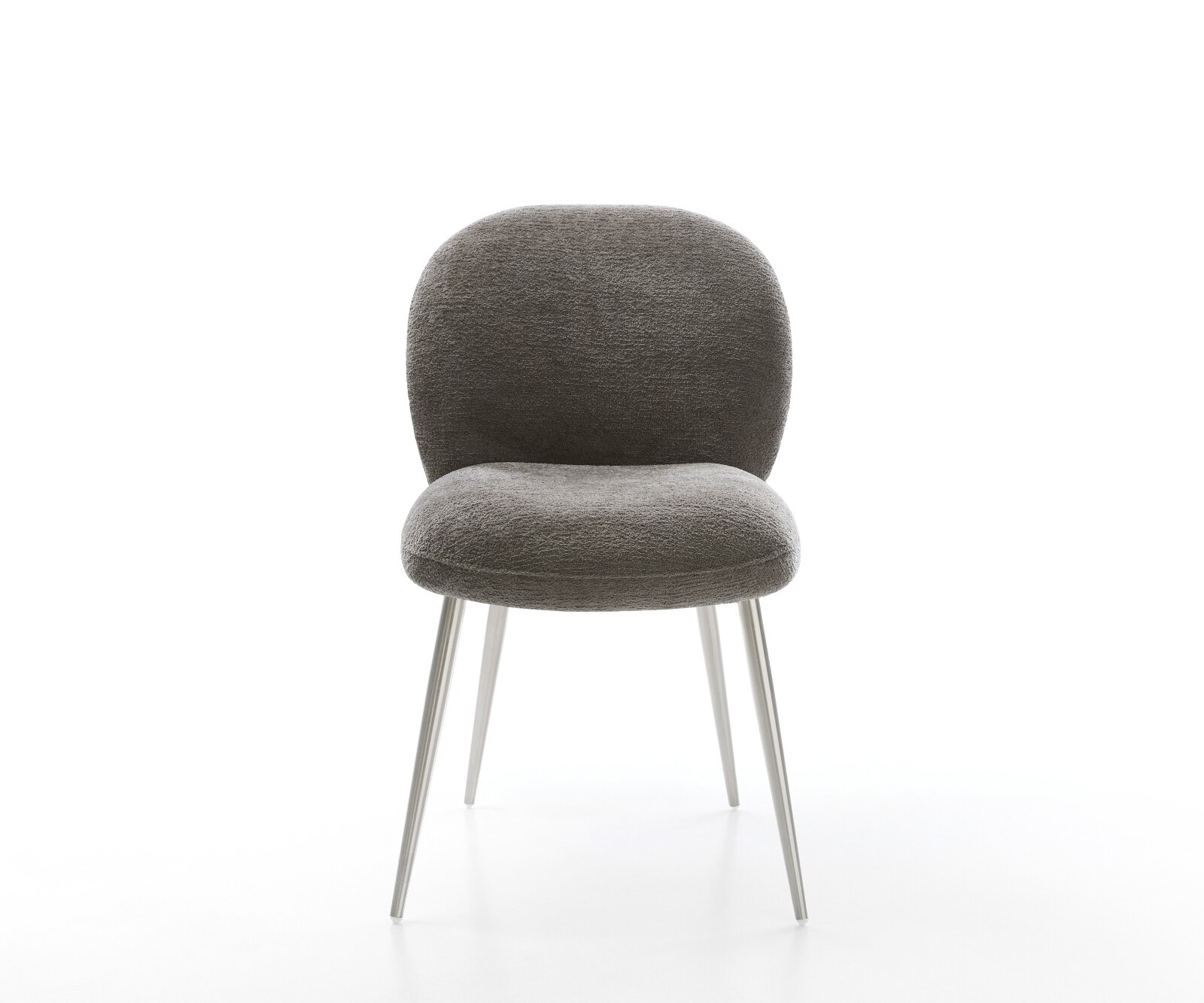 Esszimmerstuhl Nube-Flex Bouclé Soft Schlamm 4-Fuß konisch Edelstahl Taschenfederkern 2