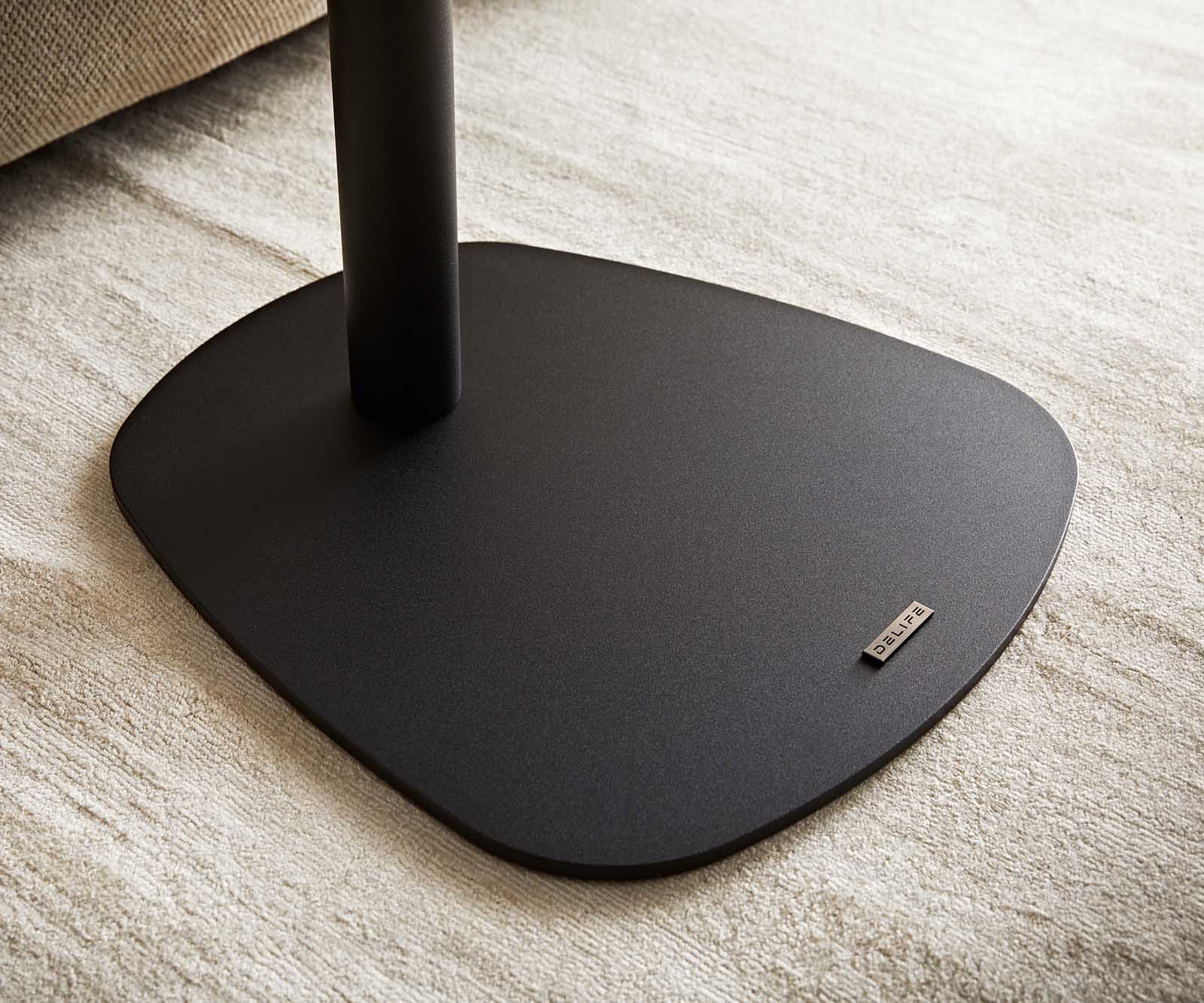 Beistelltisch Elenya 60x60 cm Keramik Aspetto Concreto Betonfarbig Gestell Metall Schwarz 5 Beistelltisch Elenya 60x60 cm Keramik Aspetto Concreto Betonfarbig Gestell Metall Schwarz 5