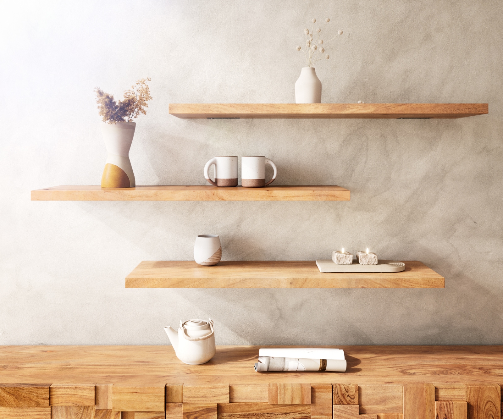 Wandregal Edge 100 cm Akazie Natur gerade Kante Massiv 4 Wandregal Edge 100 cm Akazie Natur gerade Kante Massiv 4