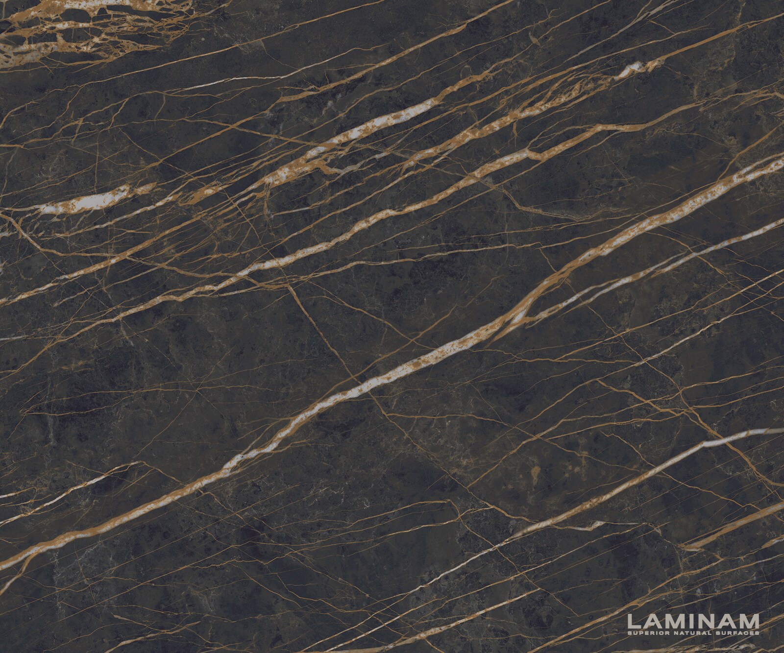 Esstisch Edge 300x100 Keramik Laminam®Noir Desir Braun Estelar rund Metall Schwarz 2