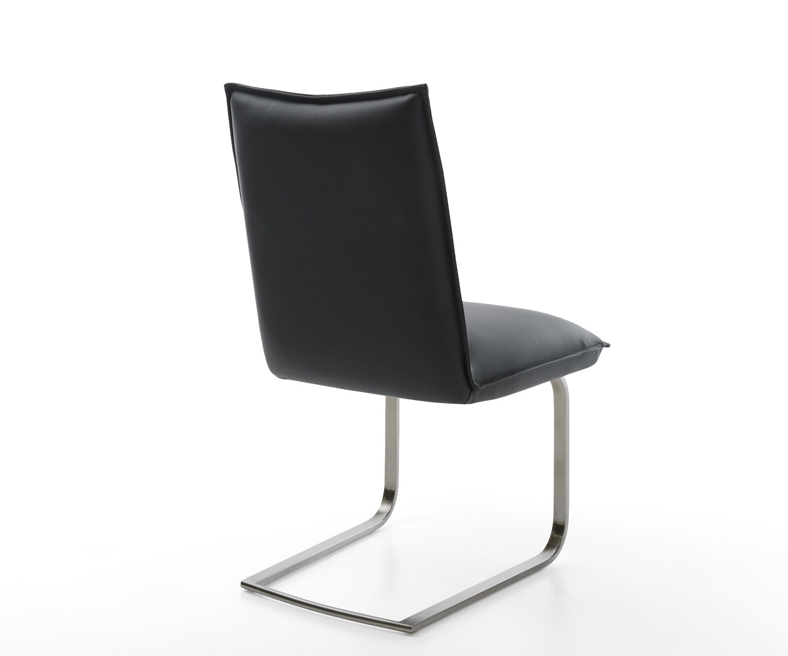 Cantilever Lelio-Flex cuir de vache noir pied cantilever plat grafiete ressorts ensachés 4