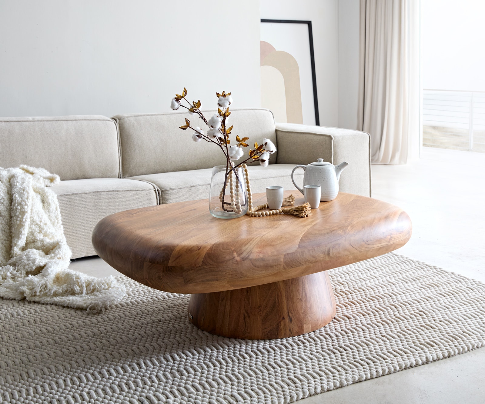 Couchtisch Maskat 120x90 cm Akazie Natur Couchtisch Maskat 120x90 cm Akazie Natur