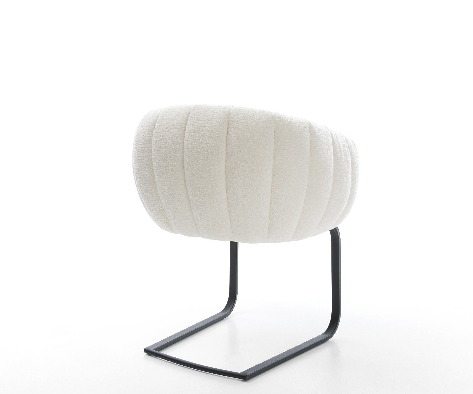 Freischwinger Jada-Flex Bouclé Soft Beige Freischwinger flach Schwarz Taschenfederkern 4