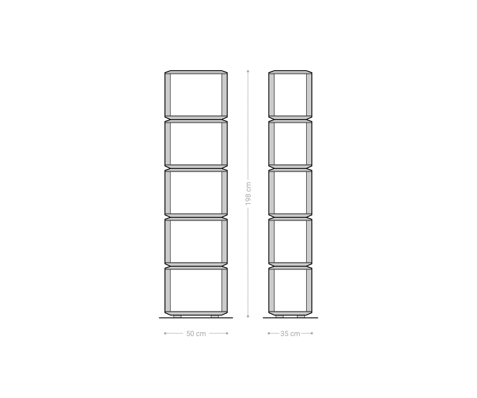 Standregal Sakura 50x200 cm Akazie Natur 5 Fächer 6 Standregal Sakura 50x200 cm Akazie Natur 5 Fächer 6