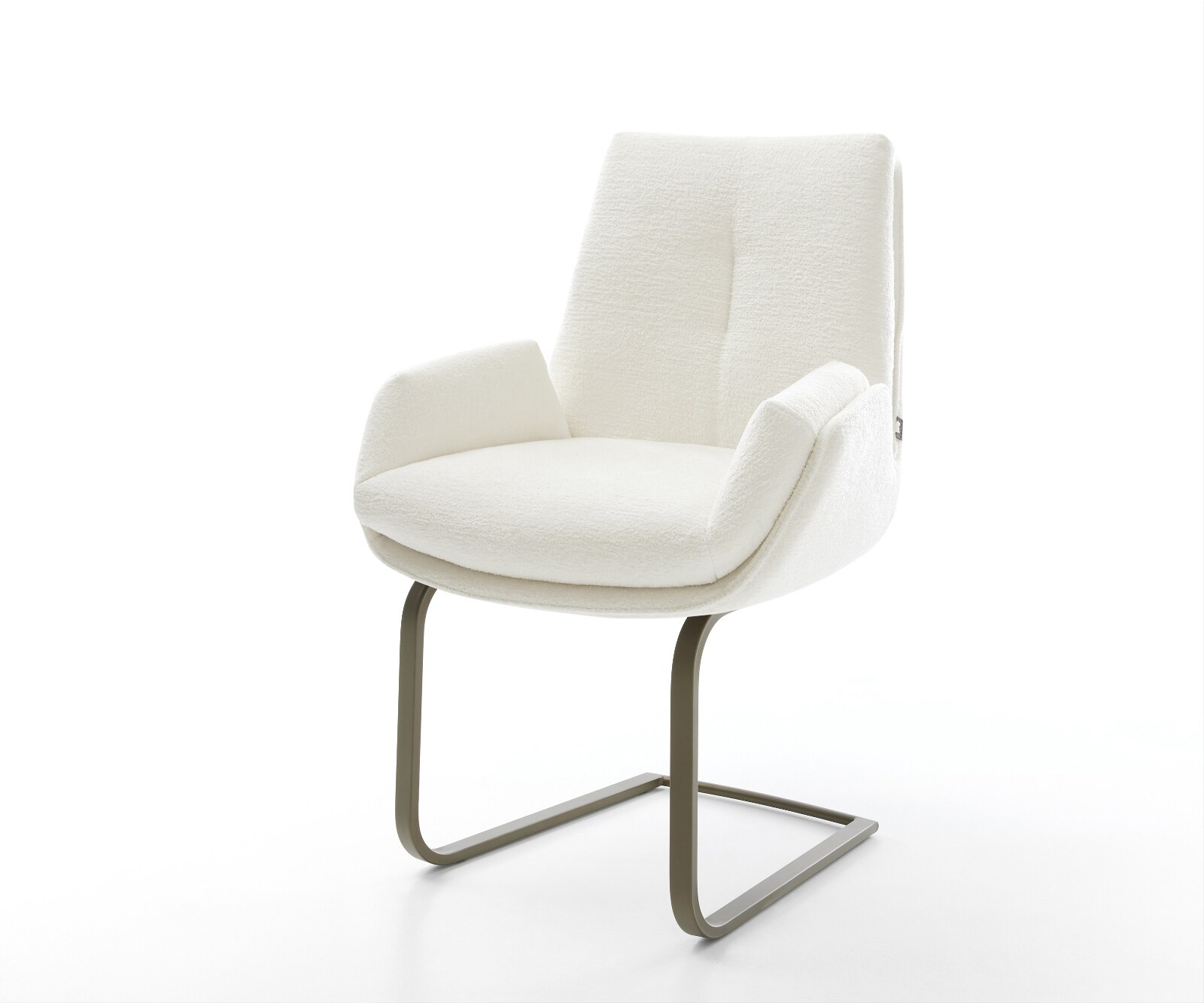 Freischwinger Clea-Flex Bouclé Soft Beige Freischwinger flach Effektfinish Titan