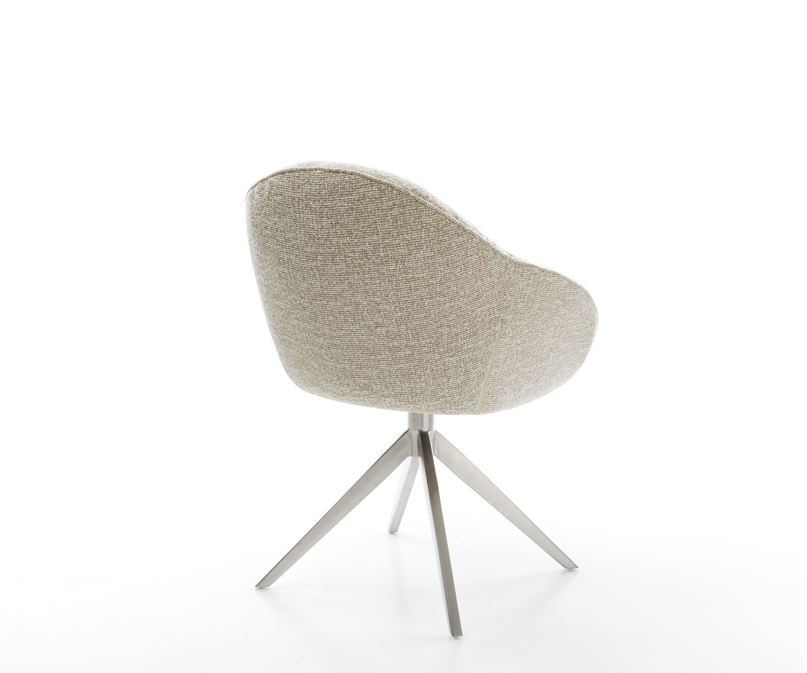Drehstuhl Gaio-Flex Webstoff Soft Beige Kreuzgestell breit Edelstahl 360° drehbar Wippfunktion 5
