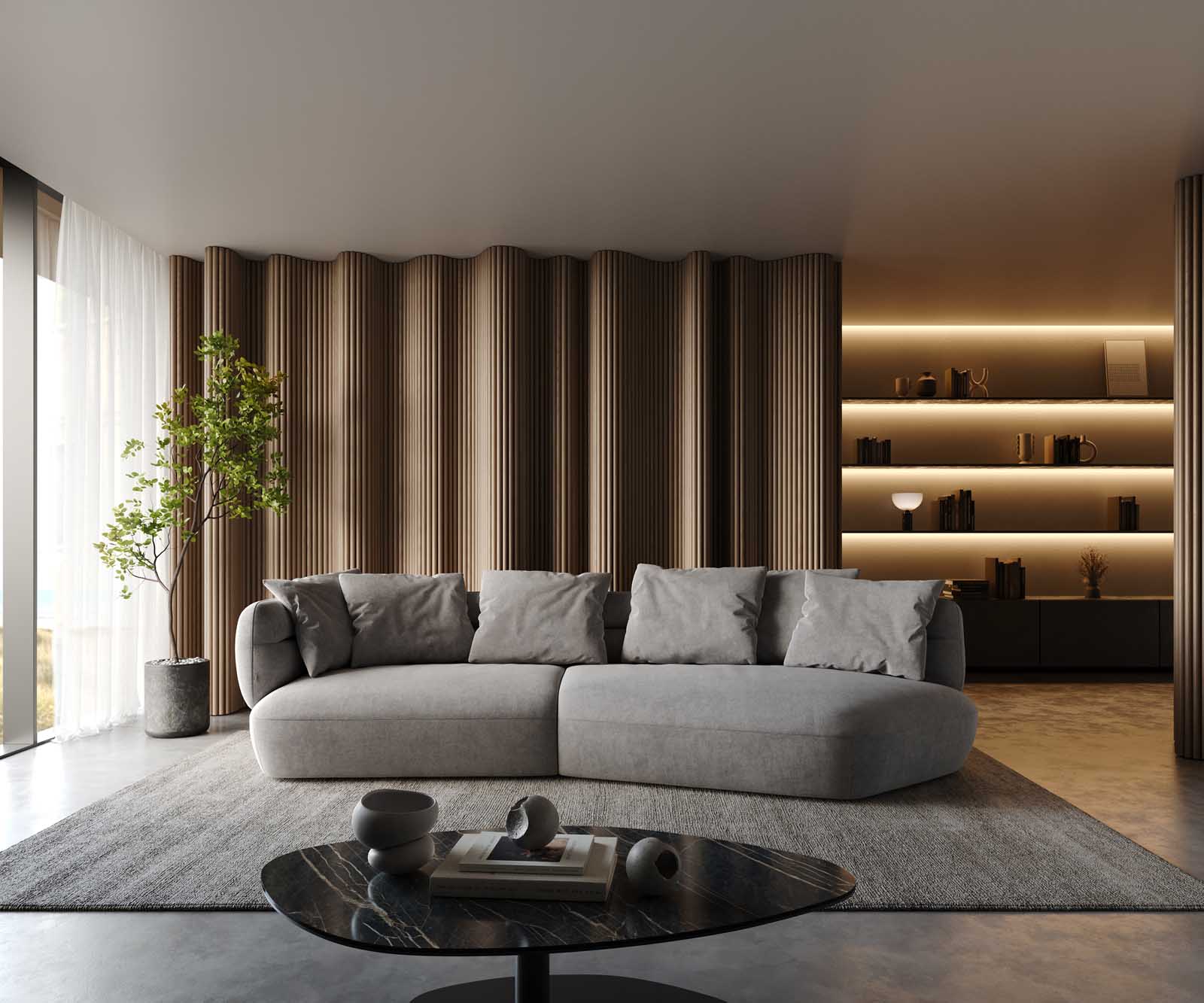 Sofa Roya 320x140 cm Mikrofaser Grau 1 Sofa Roya 320x140 cm Mikrofaser Grau 1