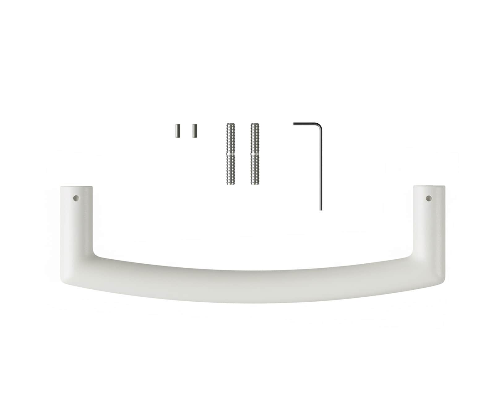 Poignée-de-chaise-de-bar Flex-Rund métal revêtement par poudre blanc 2