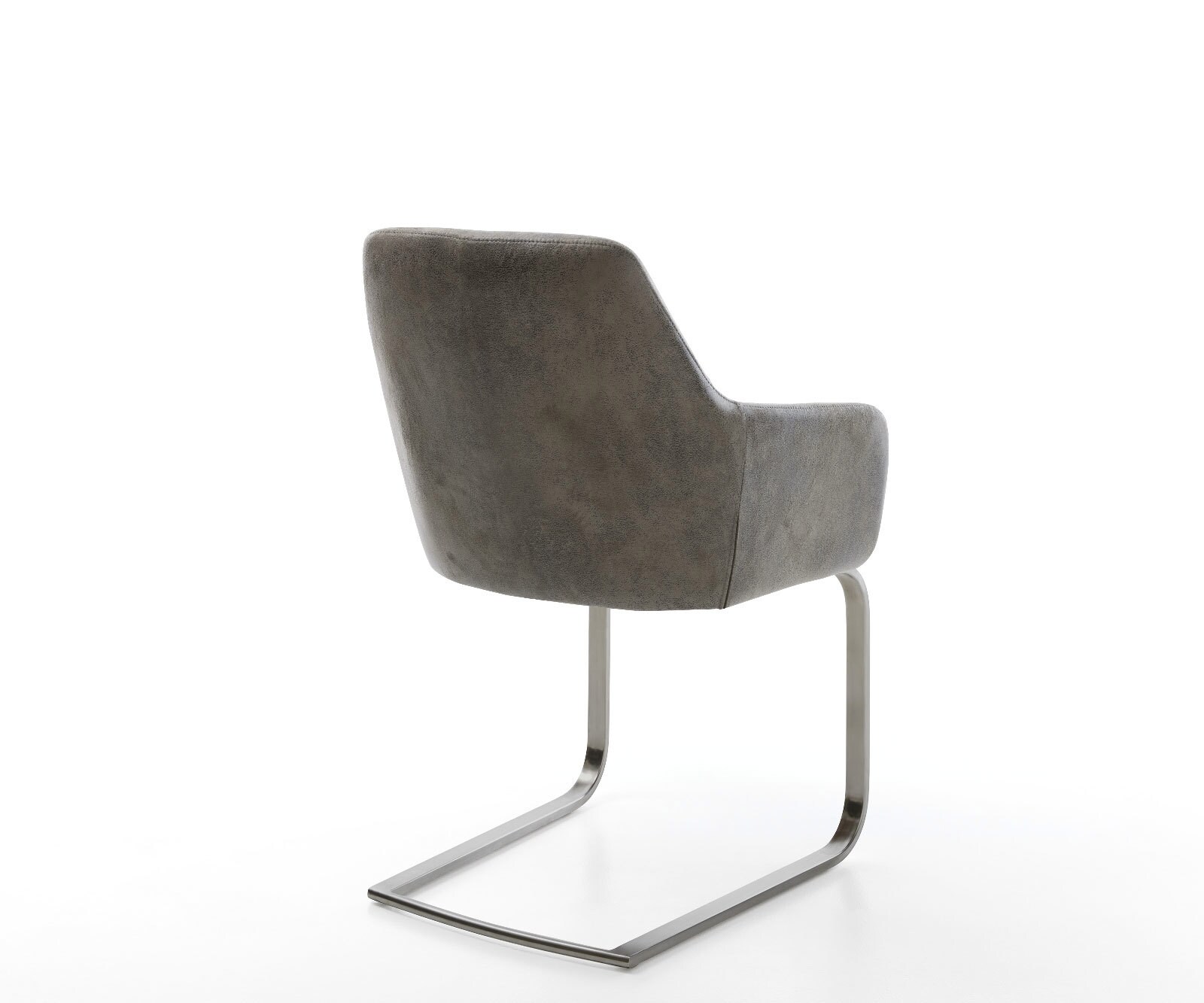 Cantilever Pejo-Flex microvelours gris antique pied cantilever plat grafiete ressorts ensachés 5