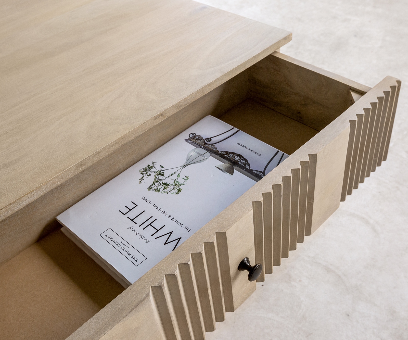 Couchtisch Nereos 130x60 cm Mango White Wash Metall Schwarz 5 Couchtisch Nereos 130x60 cm Mango White Wash Metall Schwarz 5